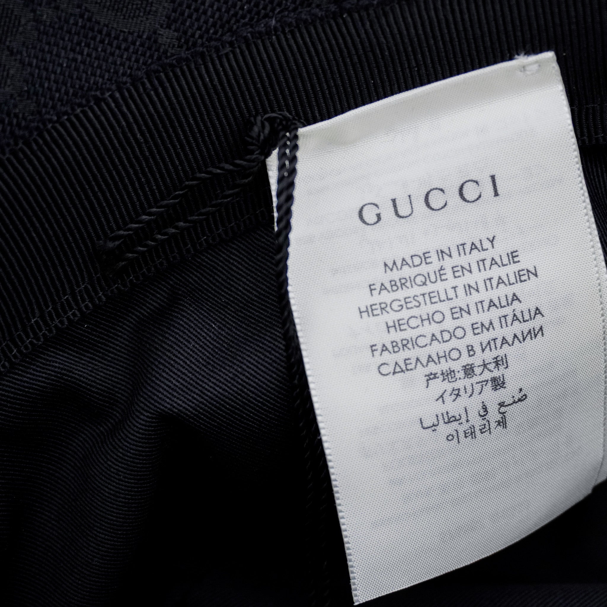 NEW Gucci GG Monogram Jago Canvas Bucket Hat in Black RRP £345 | Authentic Preloved FINAL SALE