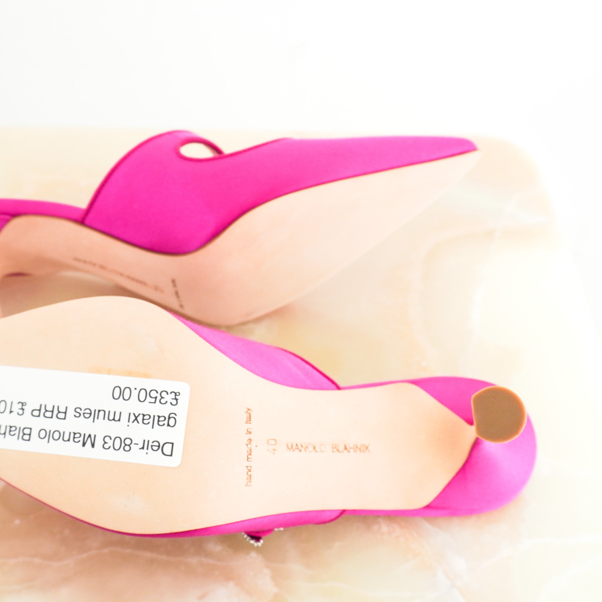 NEW Manolo Blahnik Lurum Crystal Embellished Pumps in Pink RRP £1000 | Authentic Preloved