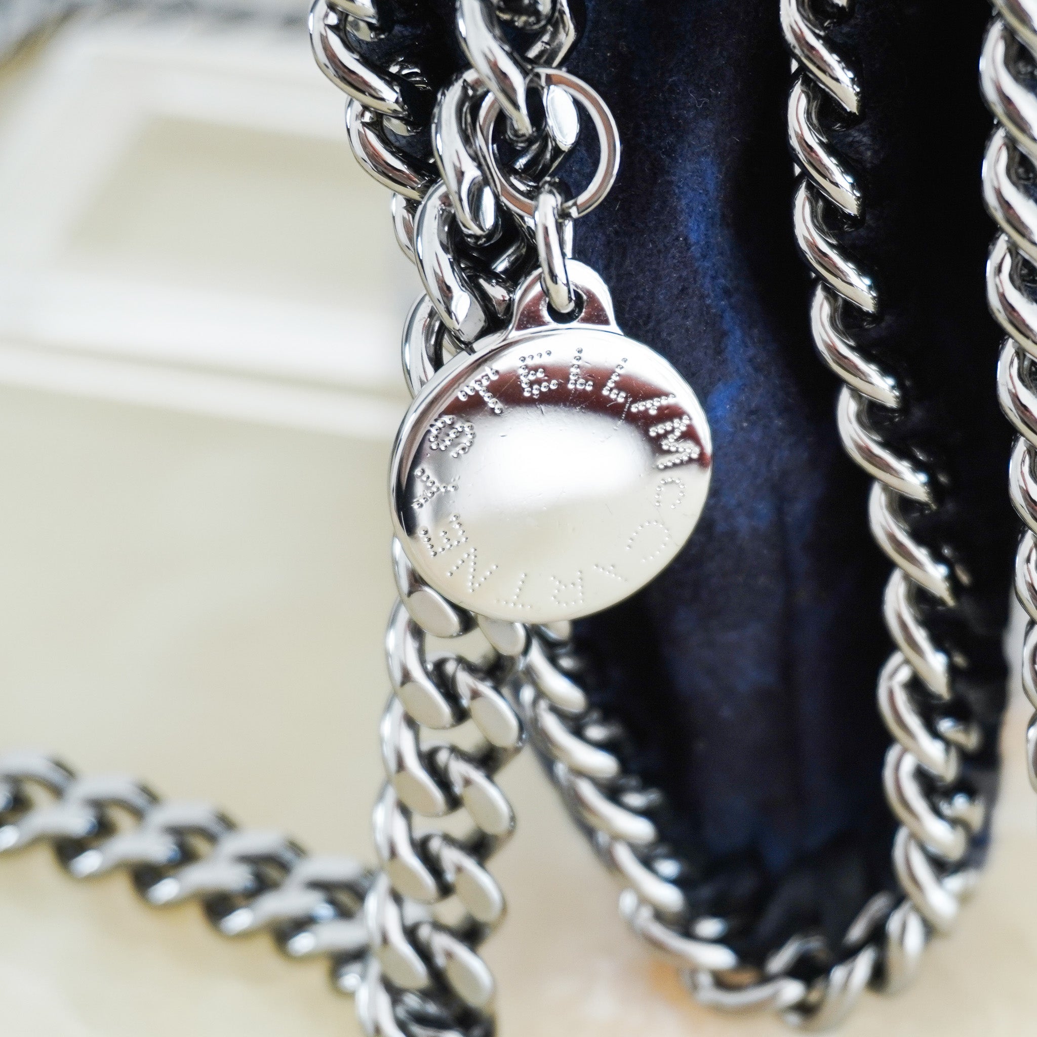 Stella McCartney Blue Leopard Falabella Mini Crossbody Bag RRP £540 | Authentic Preloved