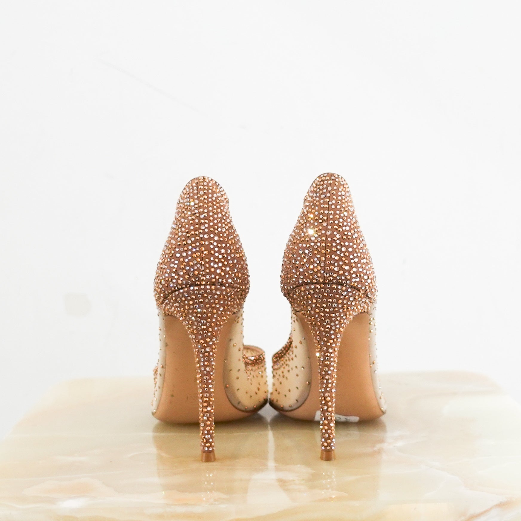 Crystal Embellished Rania Pumps 105  RRP £2.1K