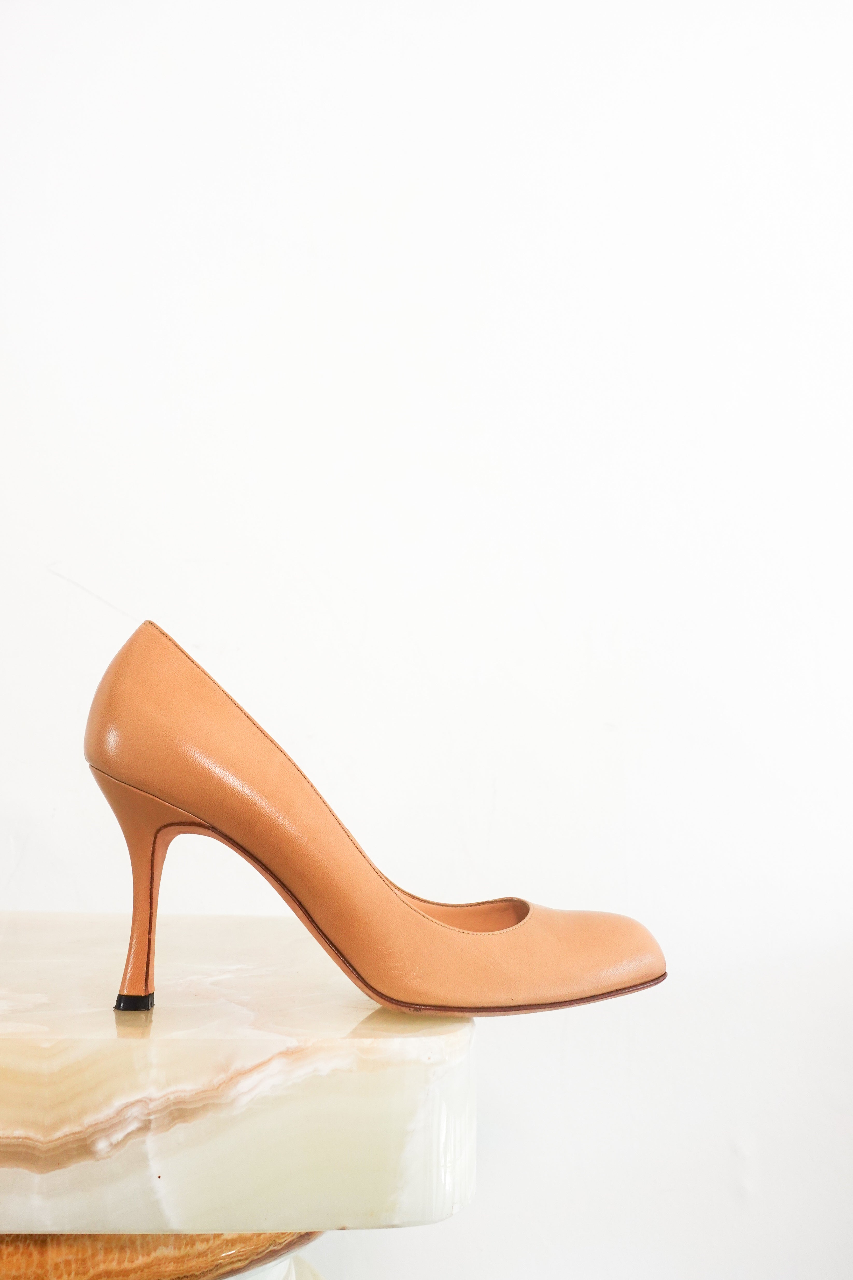 Nude leather pumps RRP £550