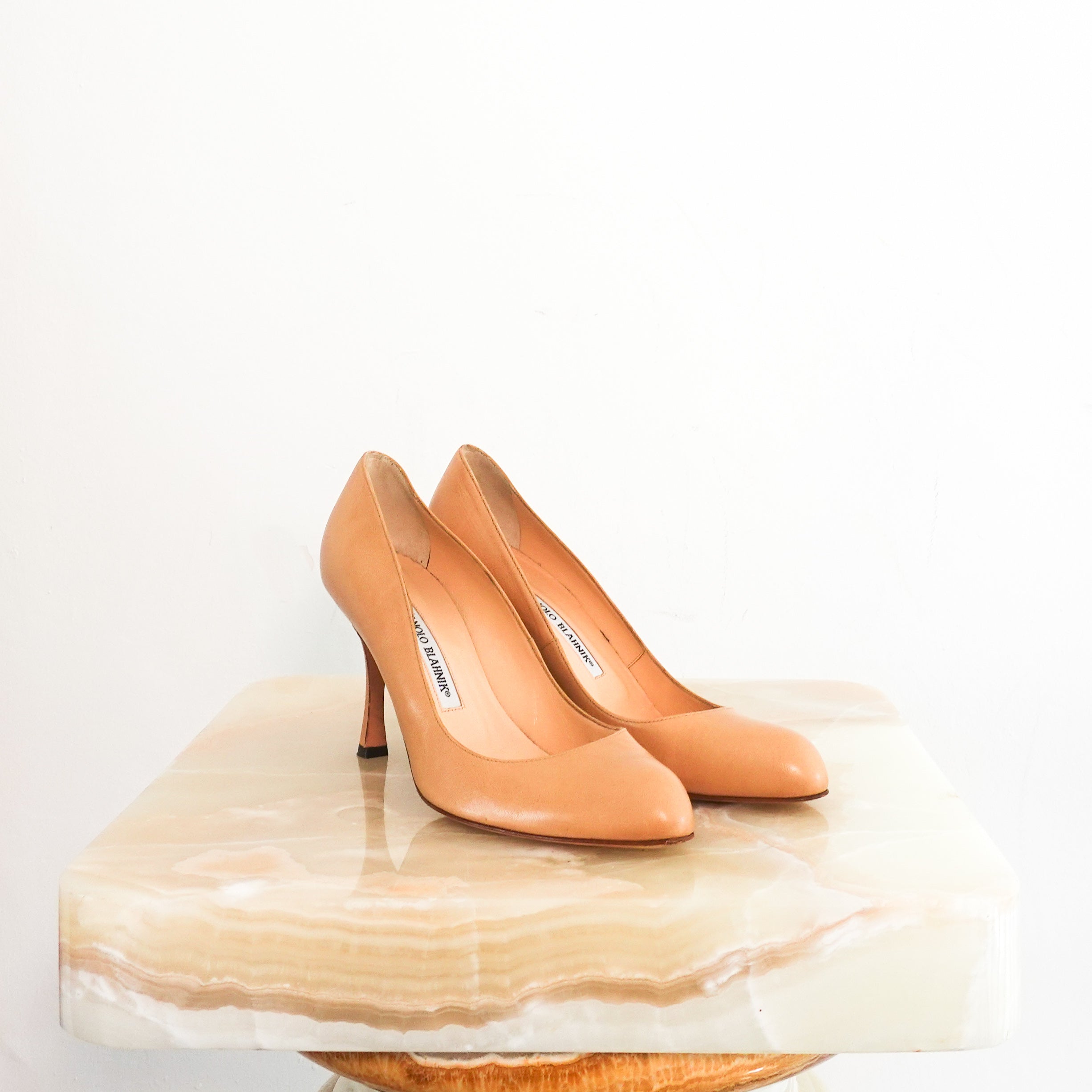 Nude leather pumps RRP £550