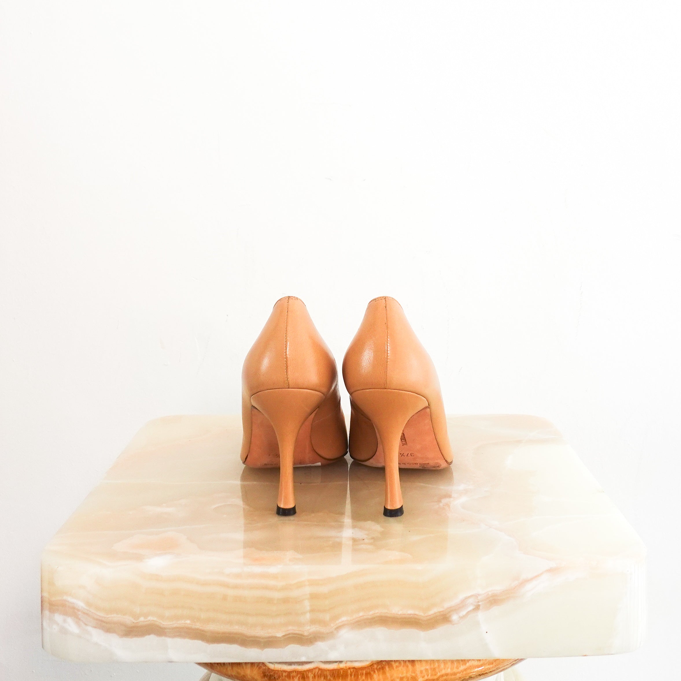 Nude leather pumps RRP £550