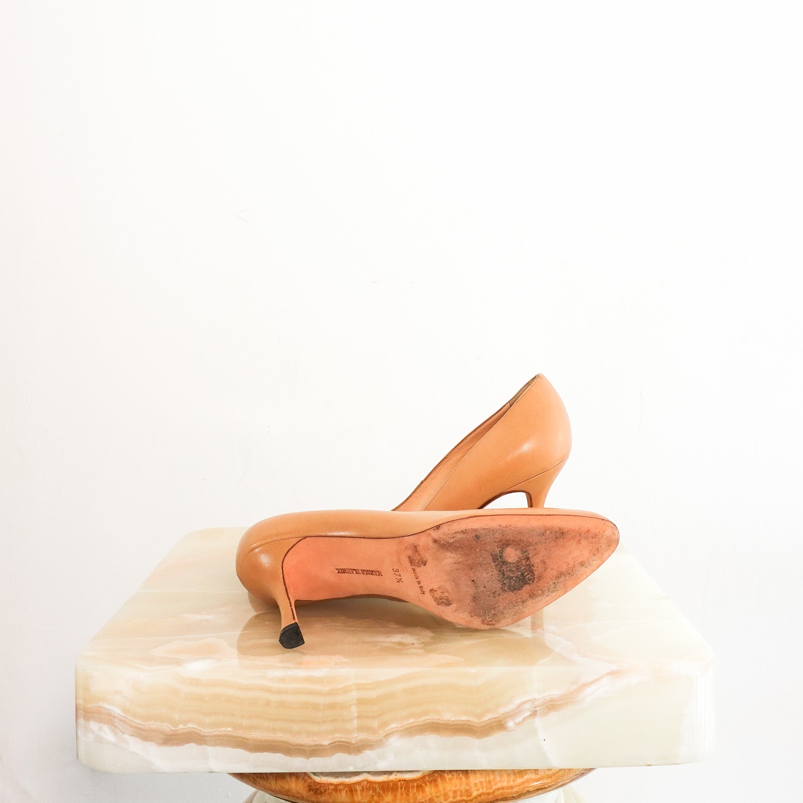 Nude leather pumps RRP £550