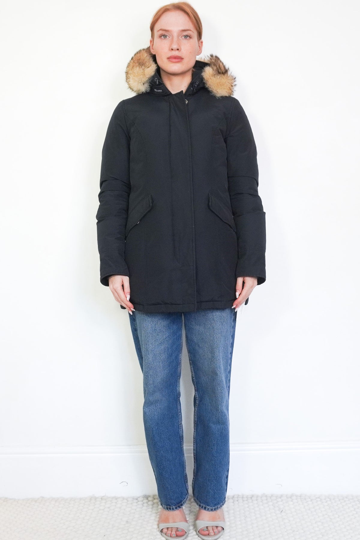 Woolrich Arctic Fur-Trim Cotton Parka UK S (RRP £998) | Authentic Preloved