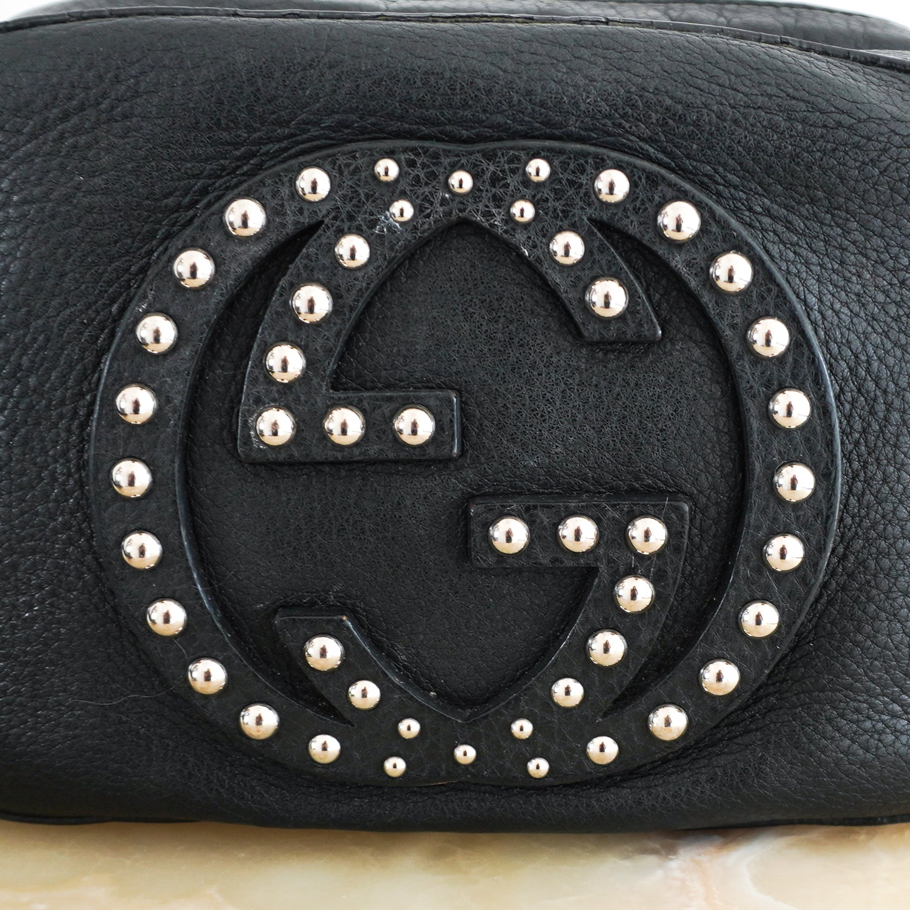 Gucci Studded GG Disco Bag in Black RRP £1200 | Authentic Preloved FINAL SALE - Reloved Again