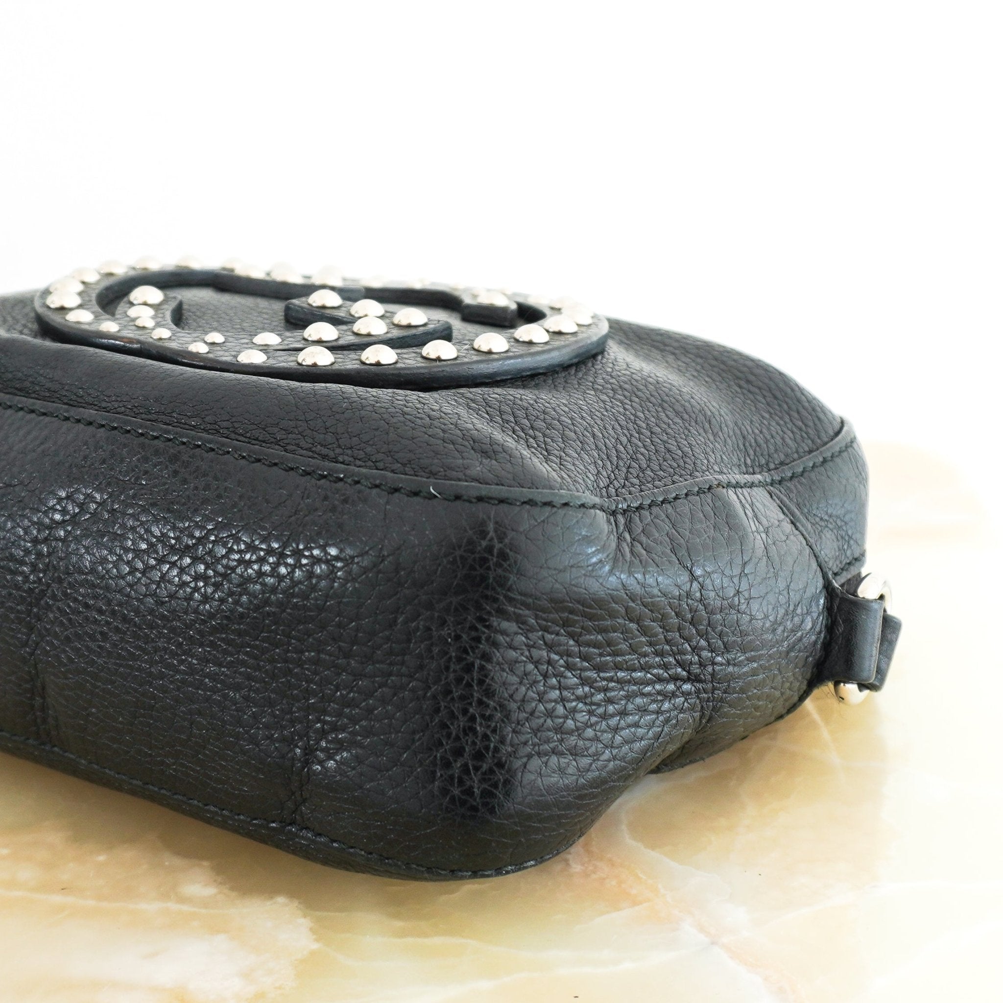 Gucci Studded GG Disco Bag in Black RRP £1200 | Authentic Preloved FINAL SALE - Reloved Again