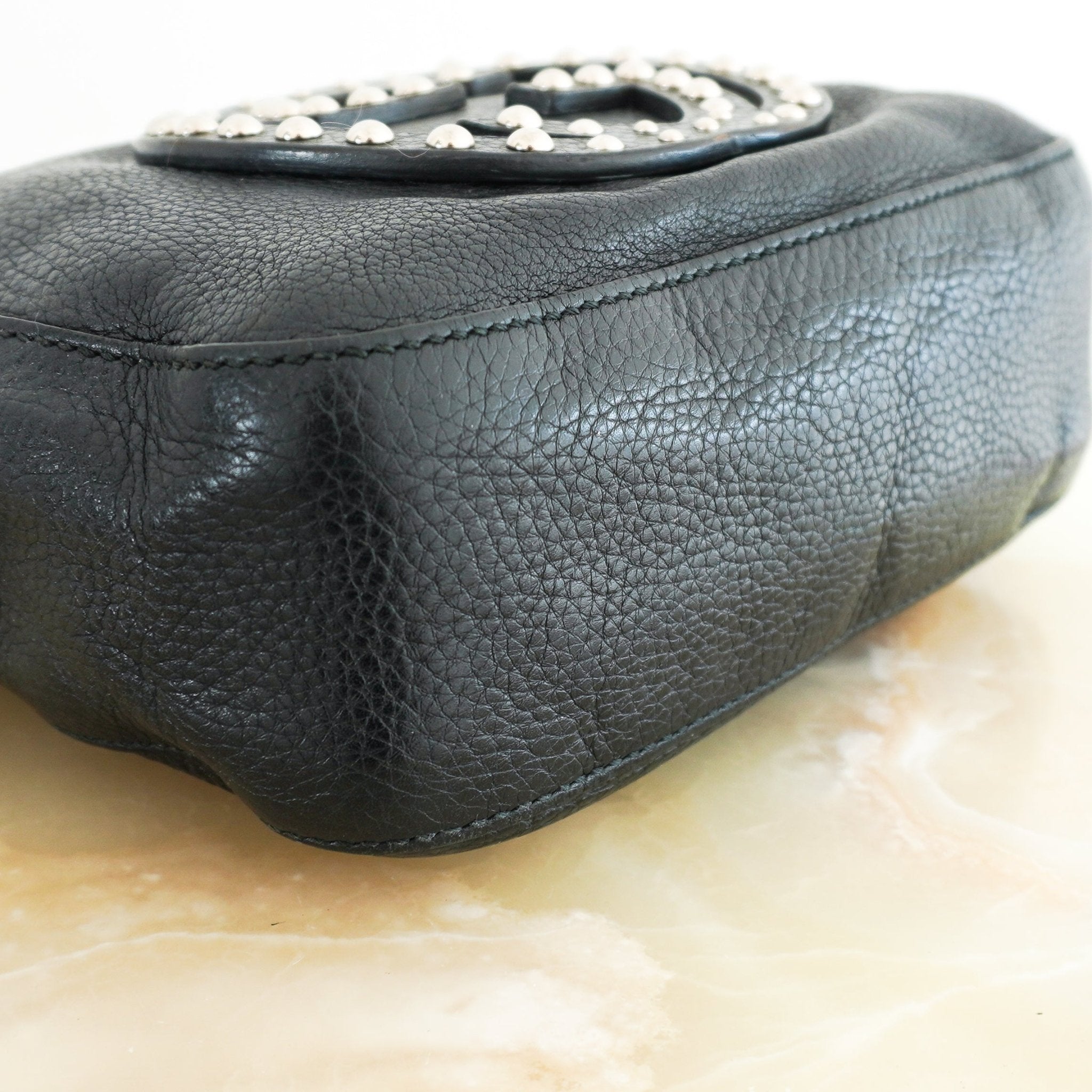Gucci Studded GG Disco Bag in Black RRP £1200 | Authentic Preloved FINAL SALE - Reloved Again