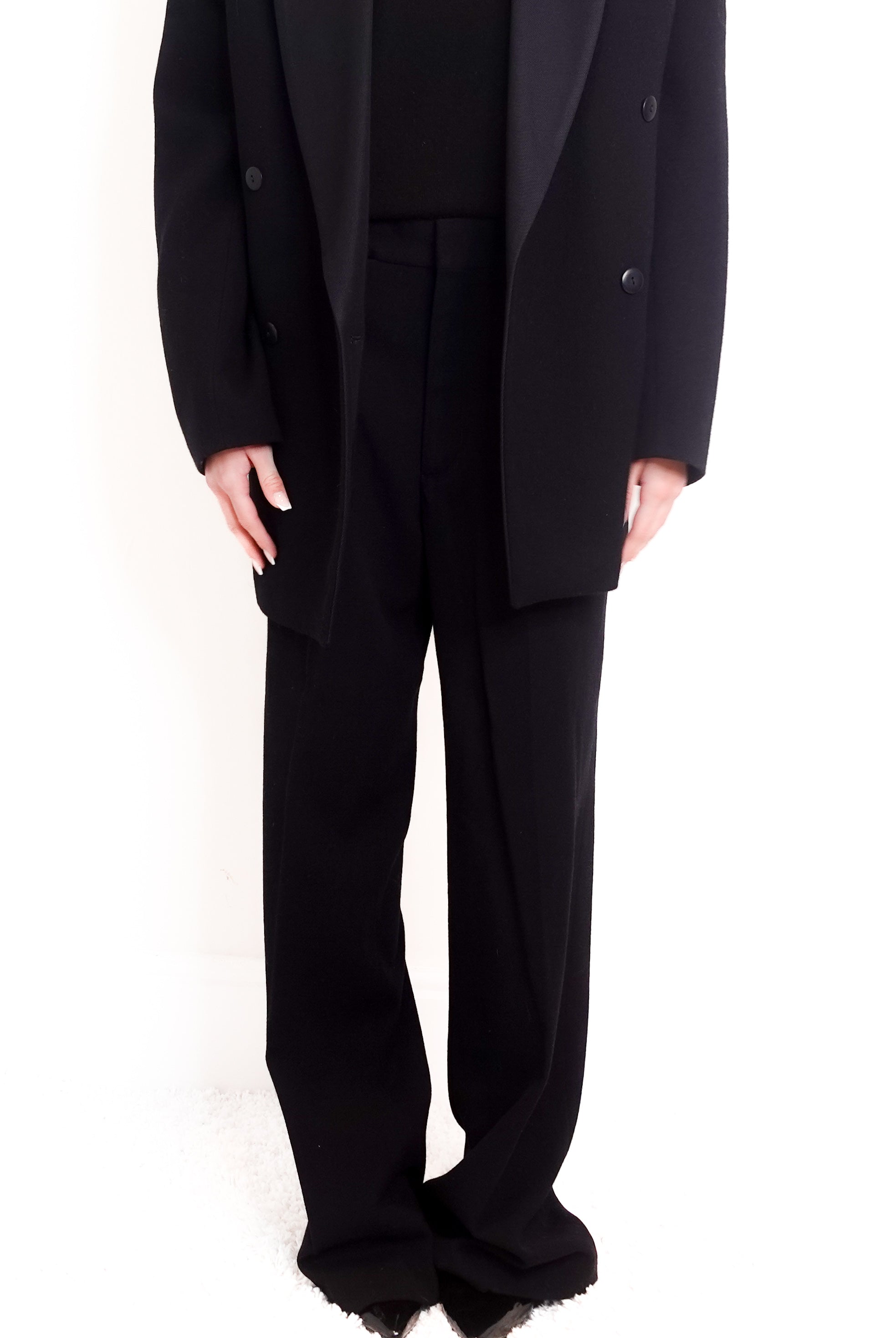 NEW navy wool trousers RRP £250