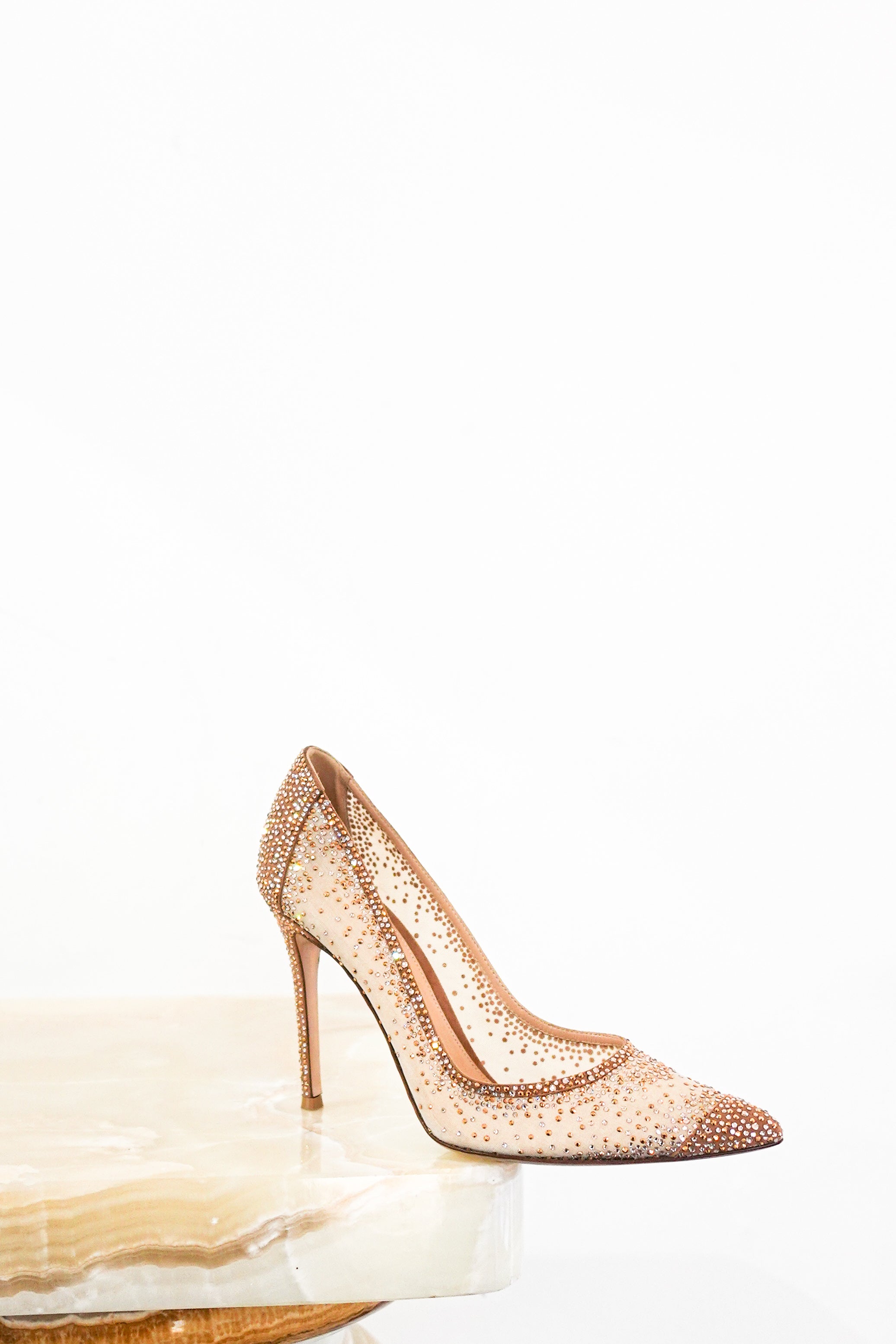 Crystal Embellished Rania Pumps 105  RRP £2.1K