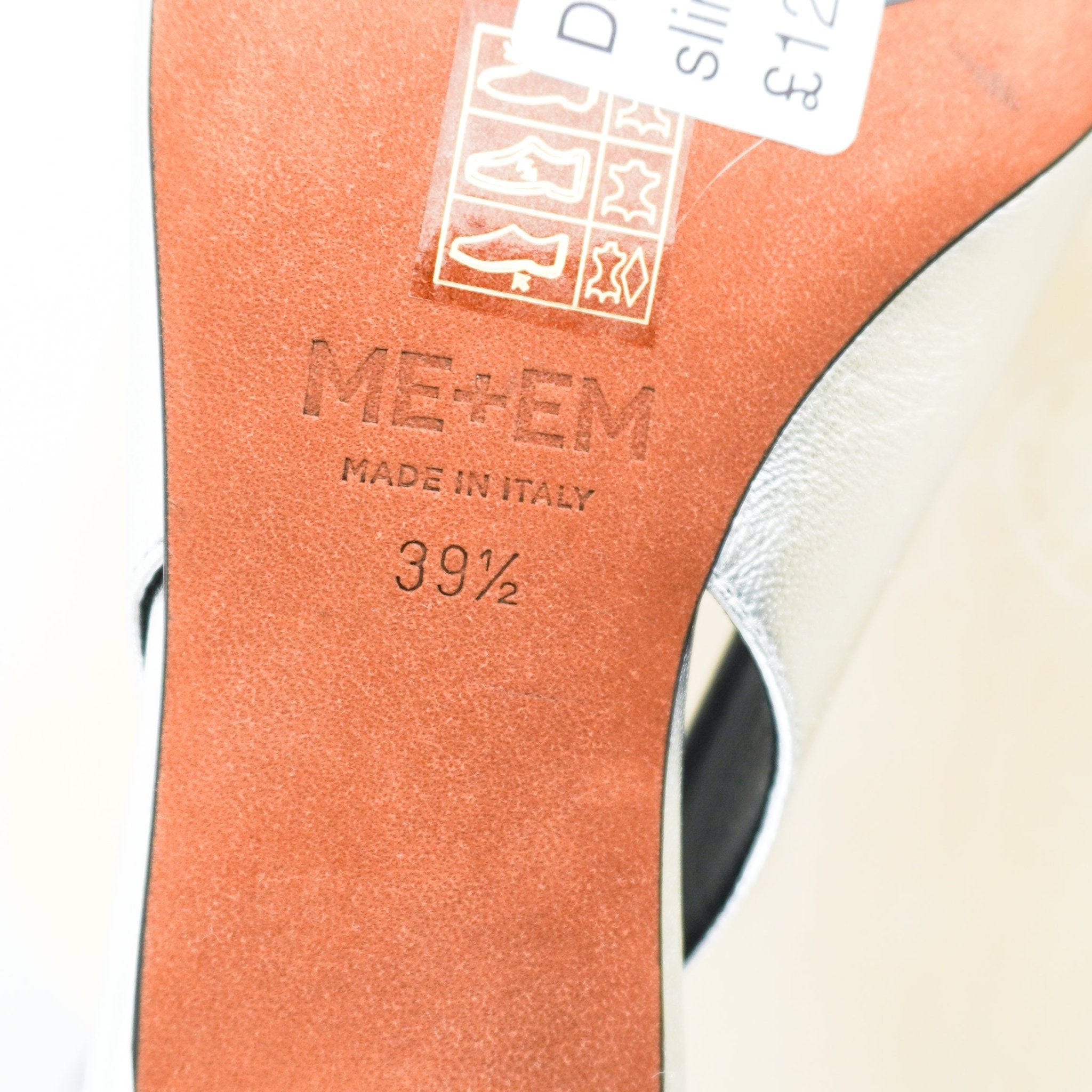 NEW ME+EM Silver Metallic Kitten Heels RRP £250 | Authentic Preloved - Reloved Again