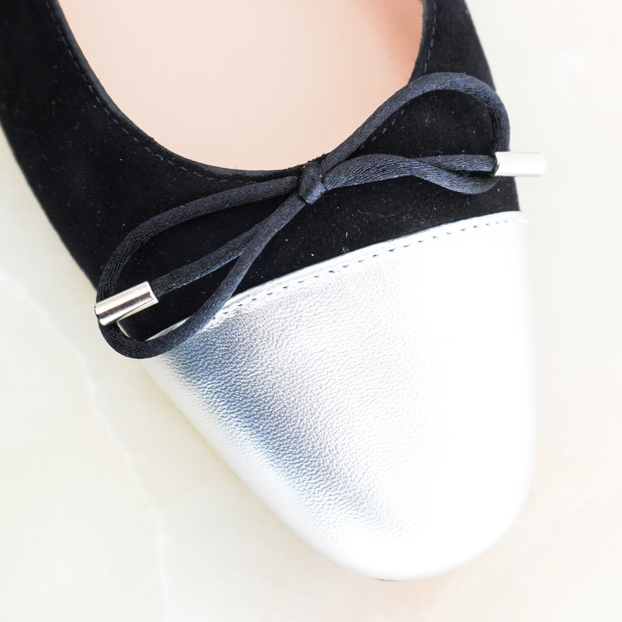 NEW Stuart Weitzman Black Sleek Bow Ballet Flats RRP £128 | Authentic Preloved - Reloved Again
