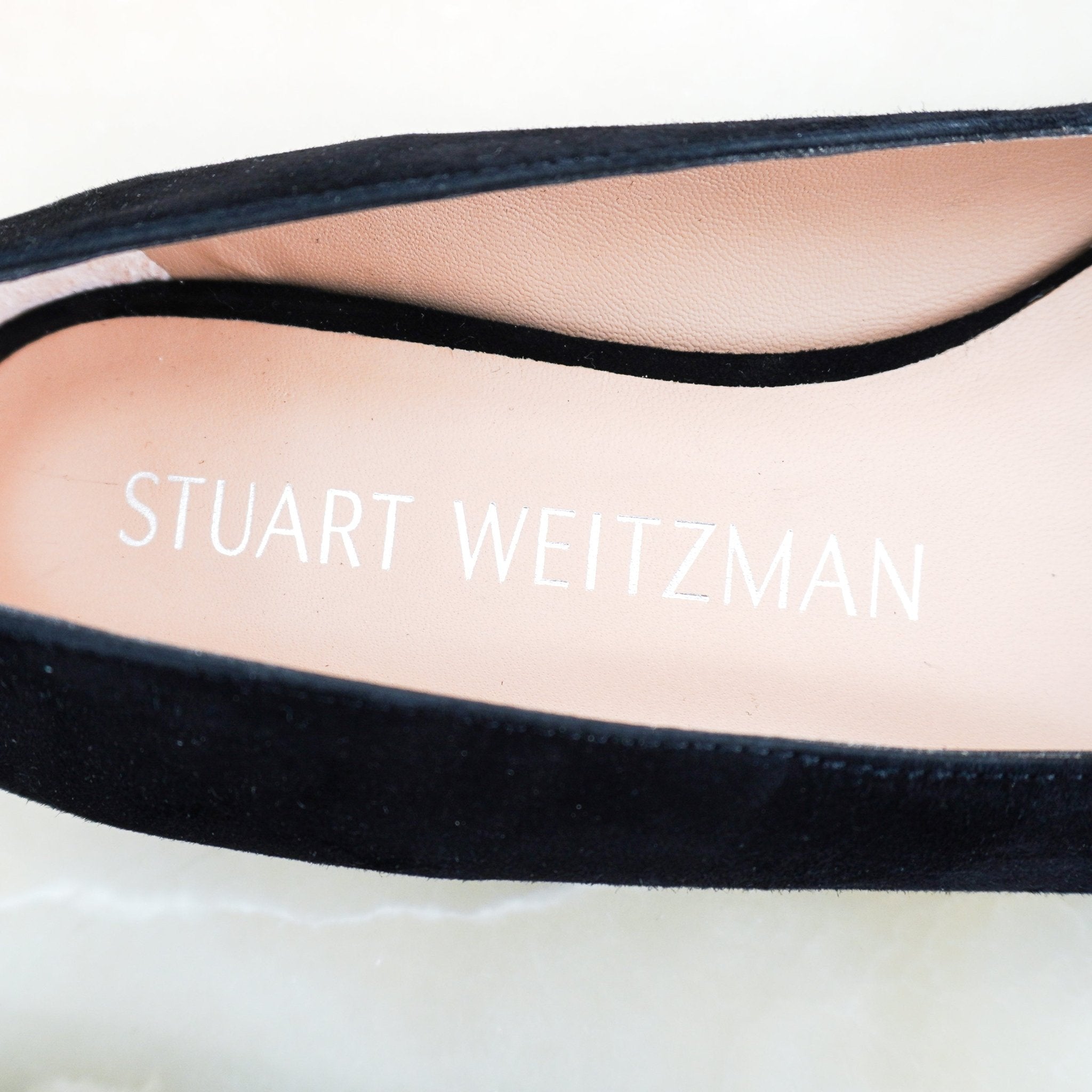 NEW Stuart Weitzman Black Sleek Bow Ballet Flats RRP £128 | Authentic Preloved - Reloved Again
