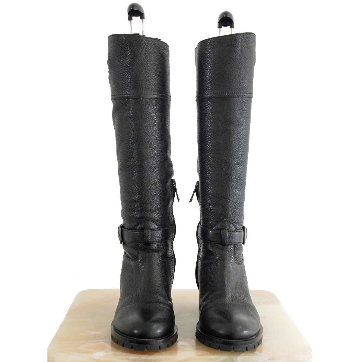 Prada Black Leather Riding Boots (RRP £1200) | Authentic Preloved
