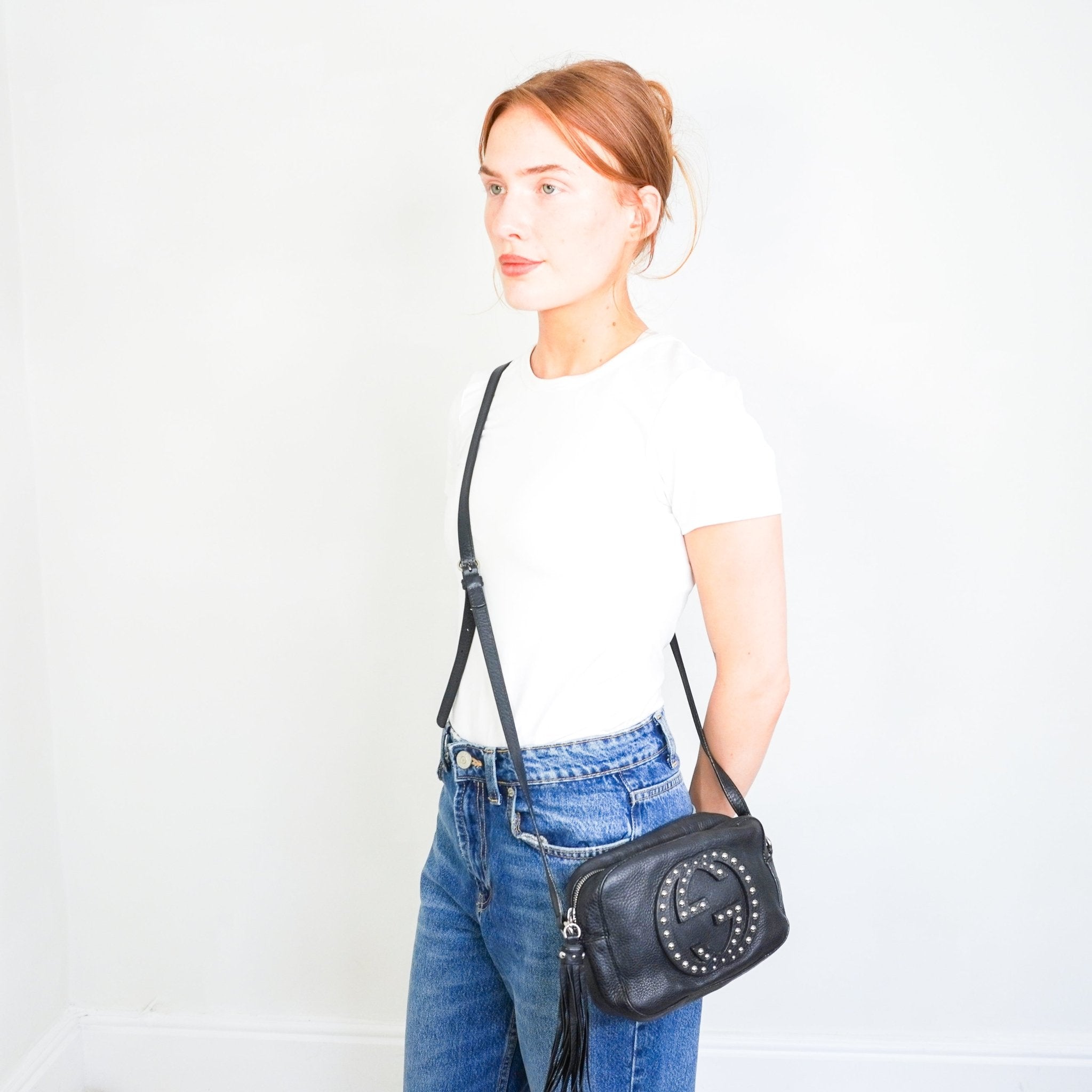 Gucci Studded GG Disco Bag in Black RRP £1200 | Authentic Preloved FINAL SALE - Reloved Again