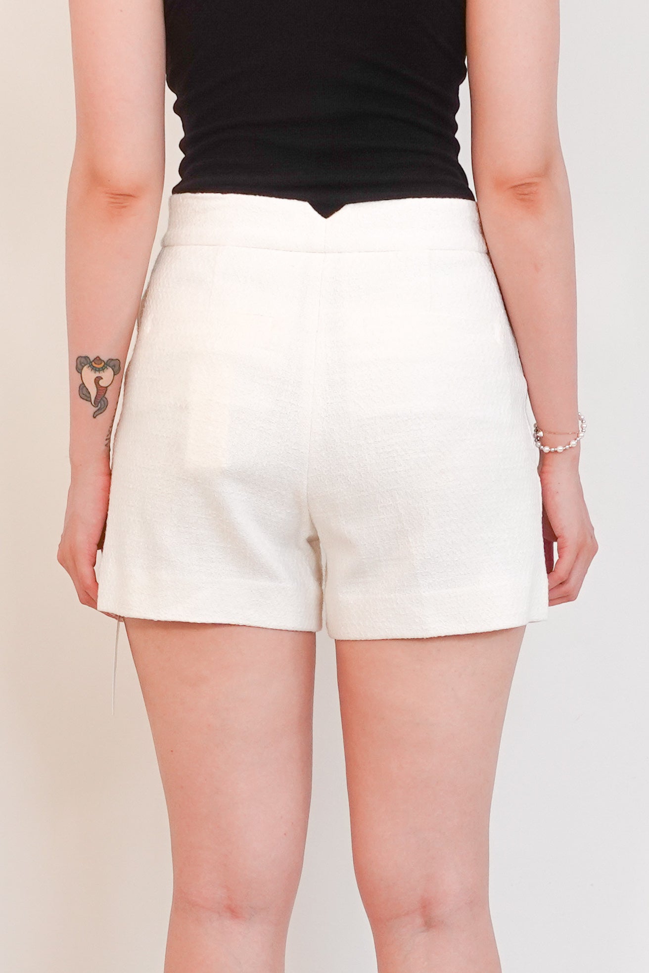 White boucle shorts RRP £150