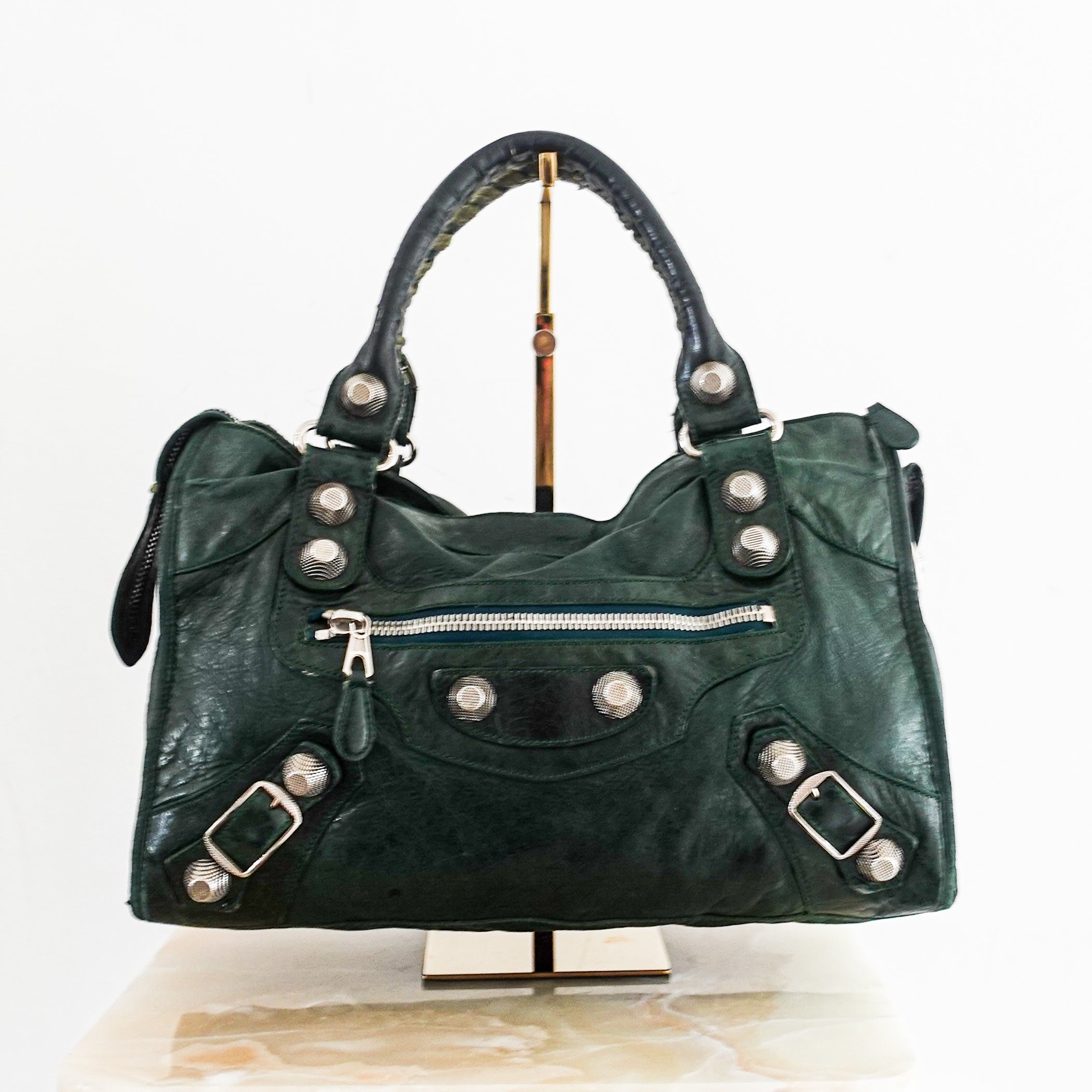 city bag dark green RRP £2000