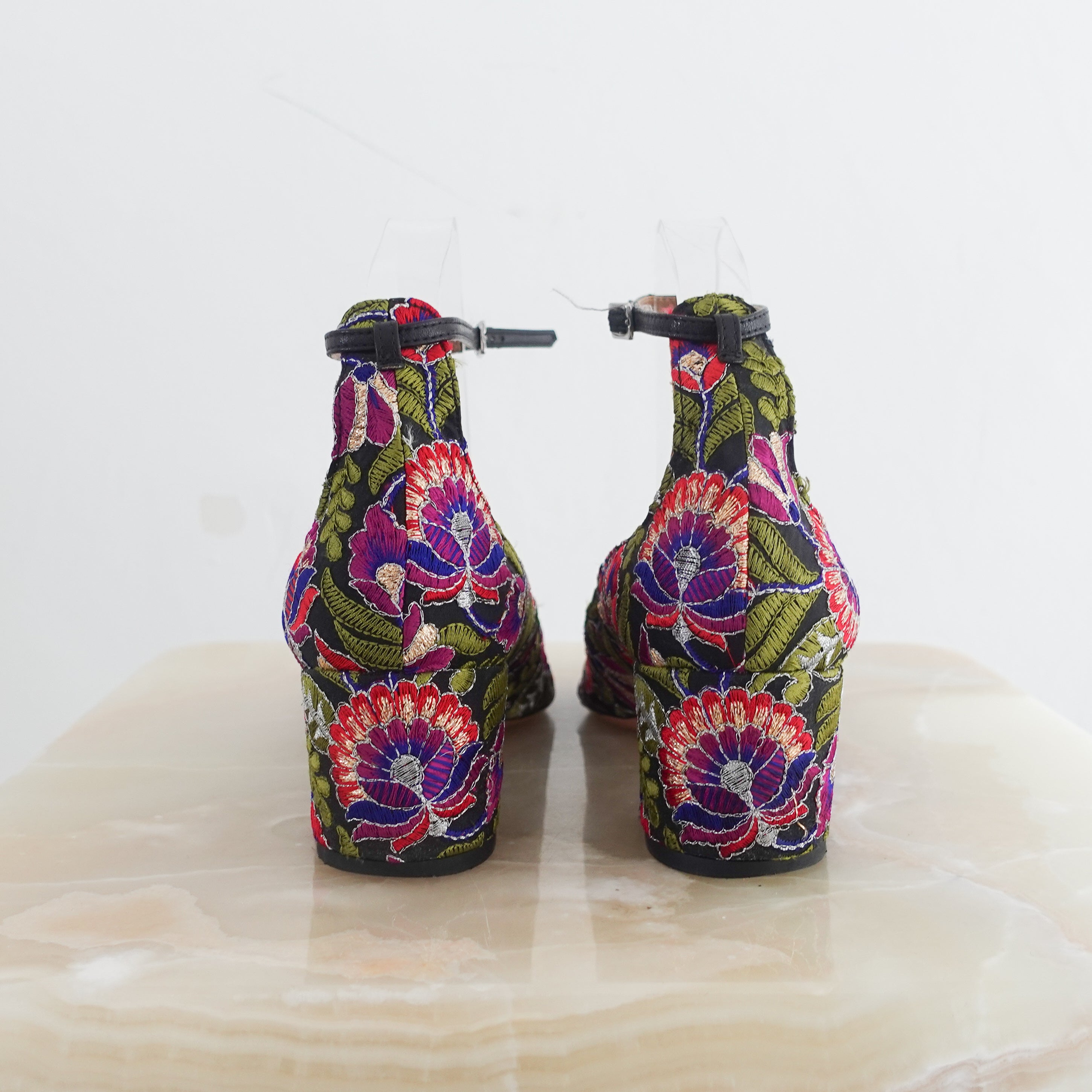 Floral brocade block heels RRP £620