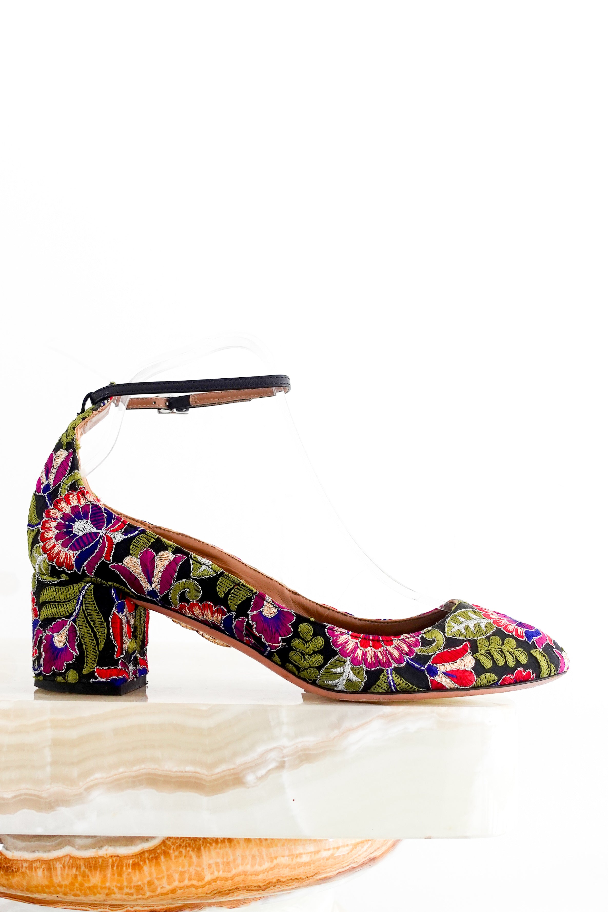 Floral brocade block heels RRP £620