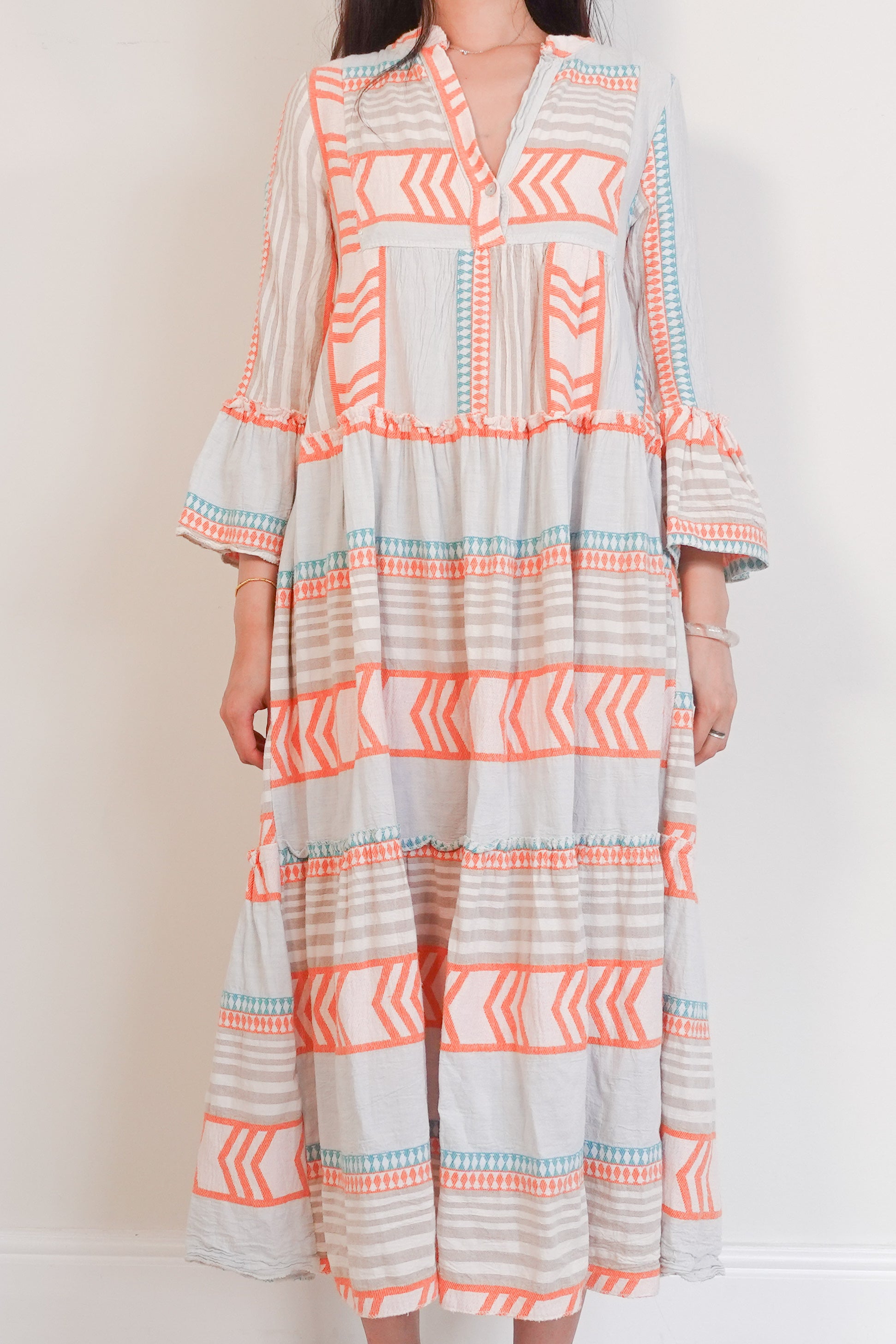 Multi cotton maxi dress