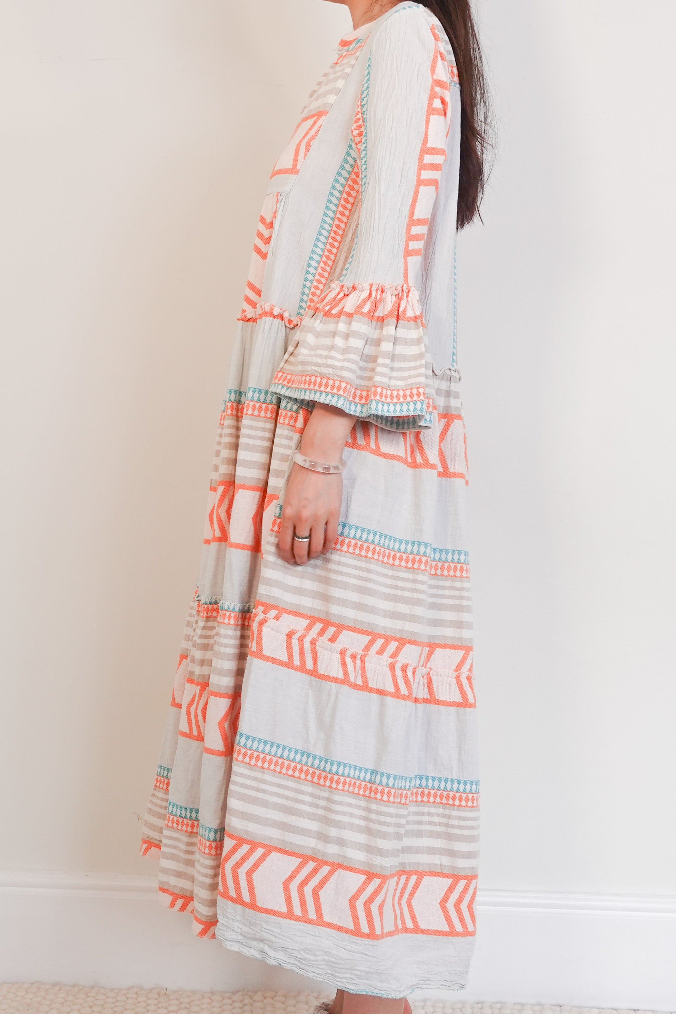 Multi cotton maxi dress