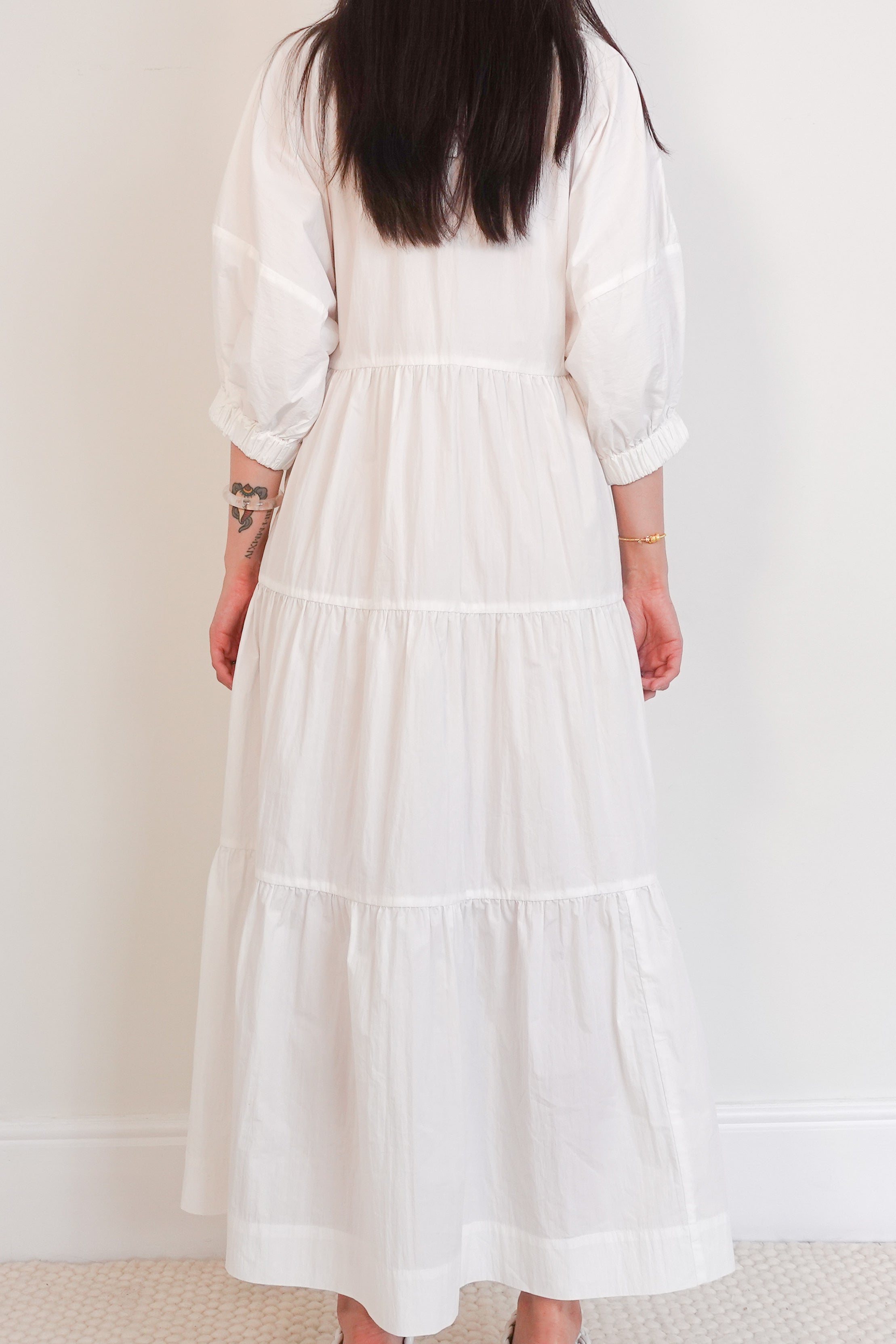 White tiered maxi dress RRP £450