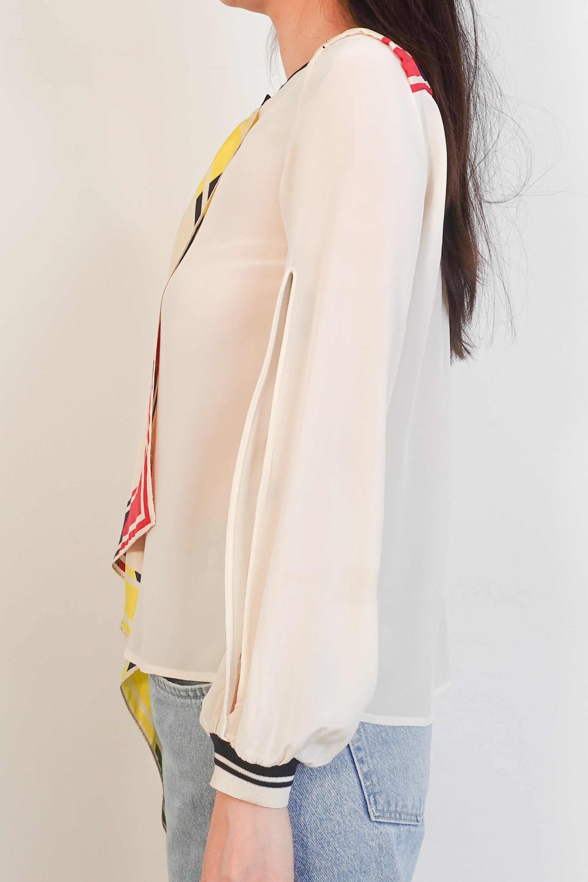 Silk asymmetric blouse RRP £550