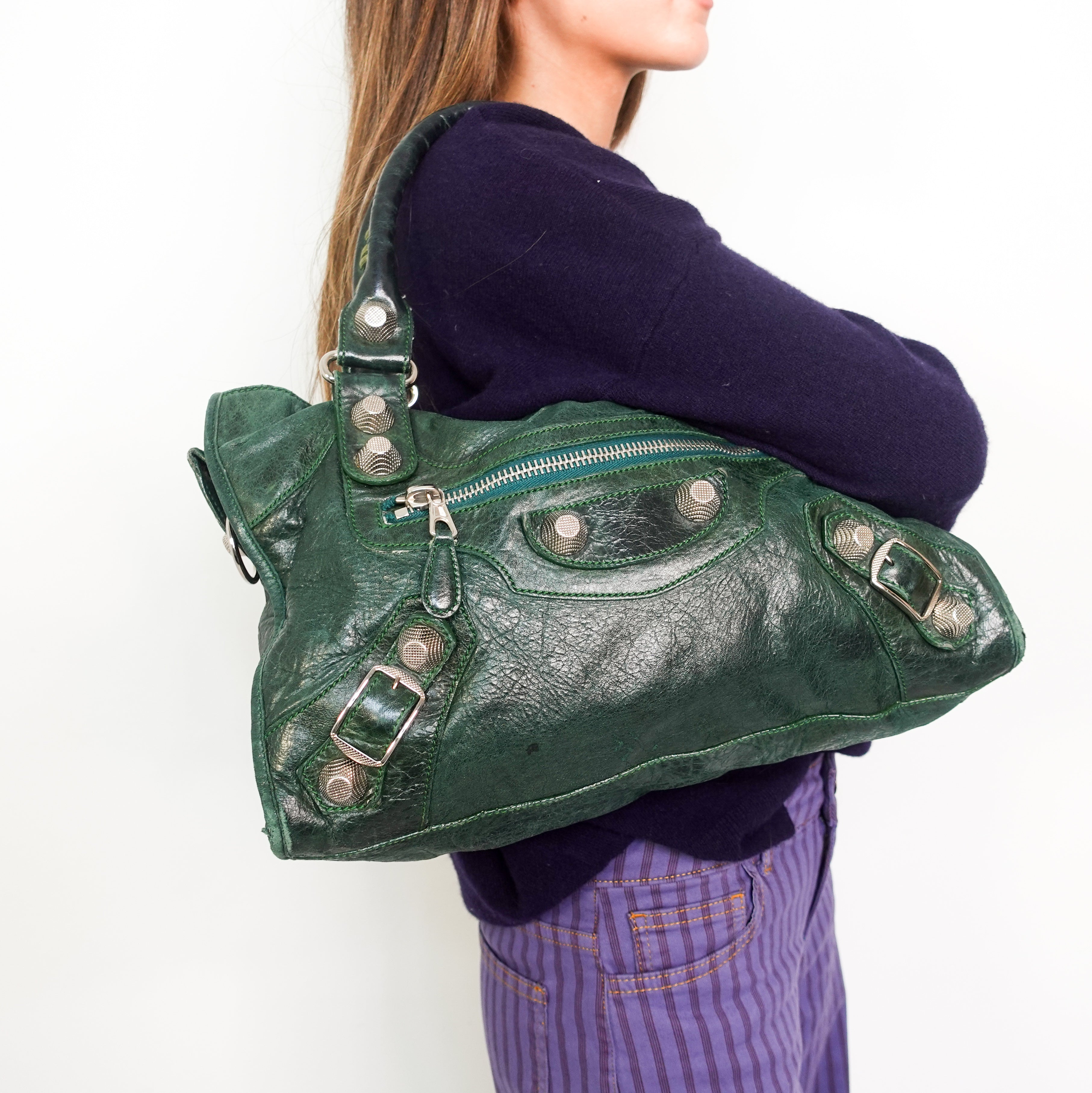 city bag dark green RRP £2000