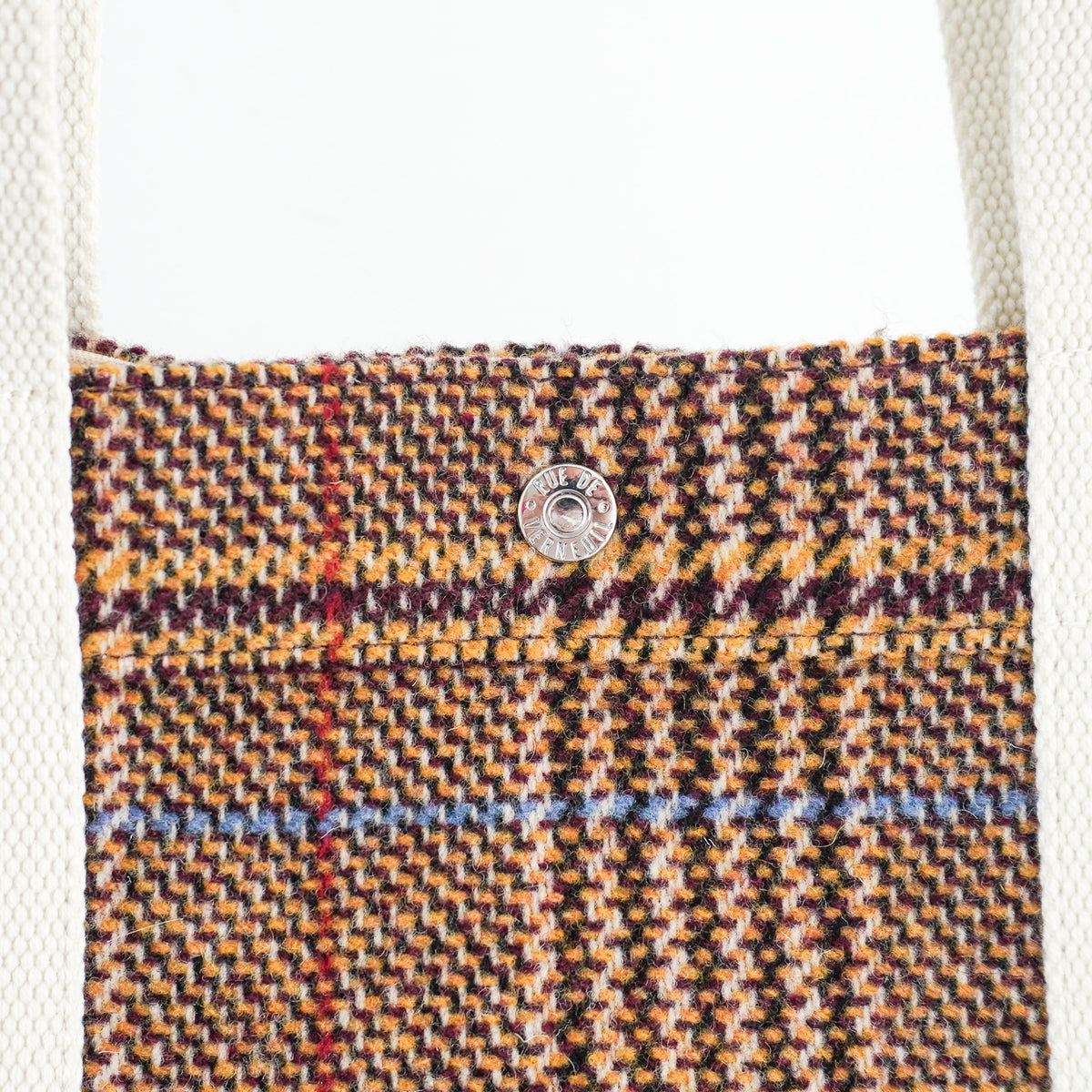 Rue de Verneuil Checked Wool Tote Bag (RRP £950) | Authentic Preloved