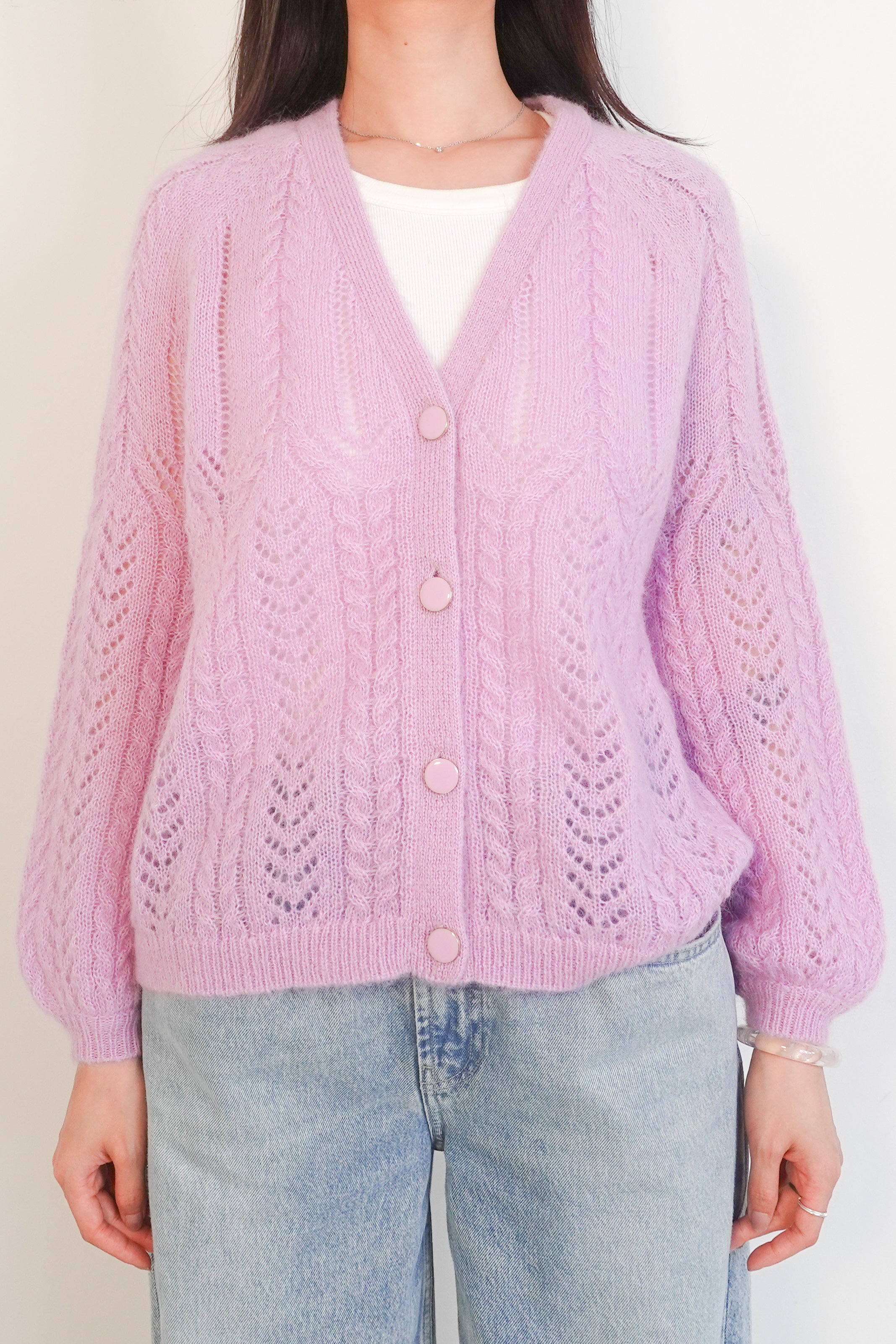 Purple knit cardigan RRP £130