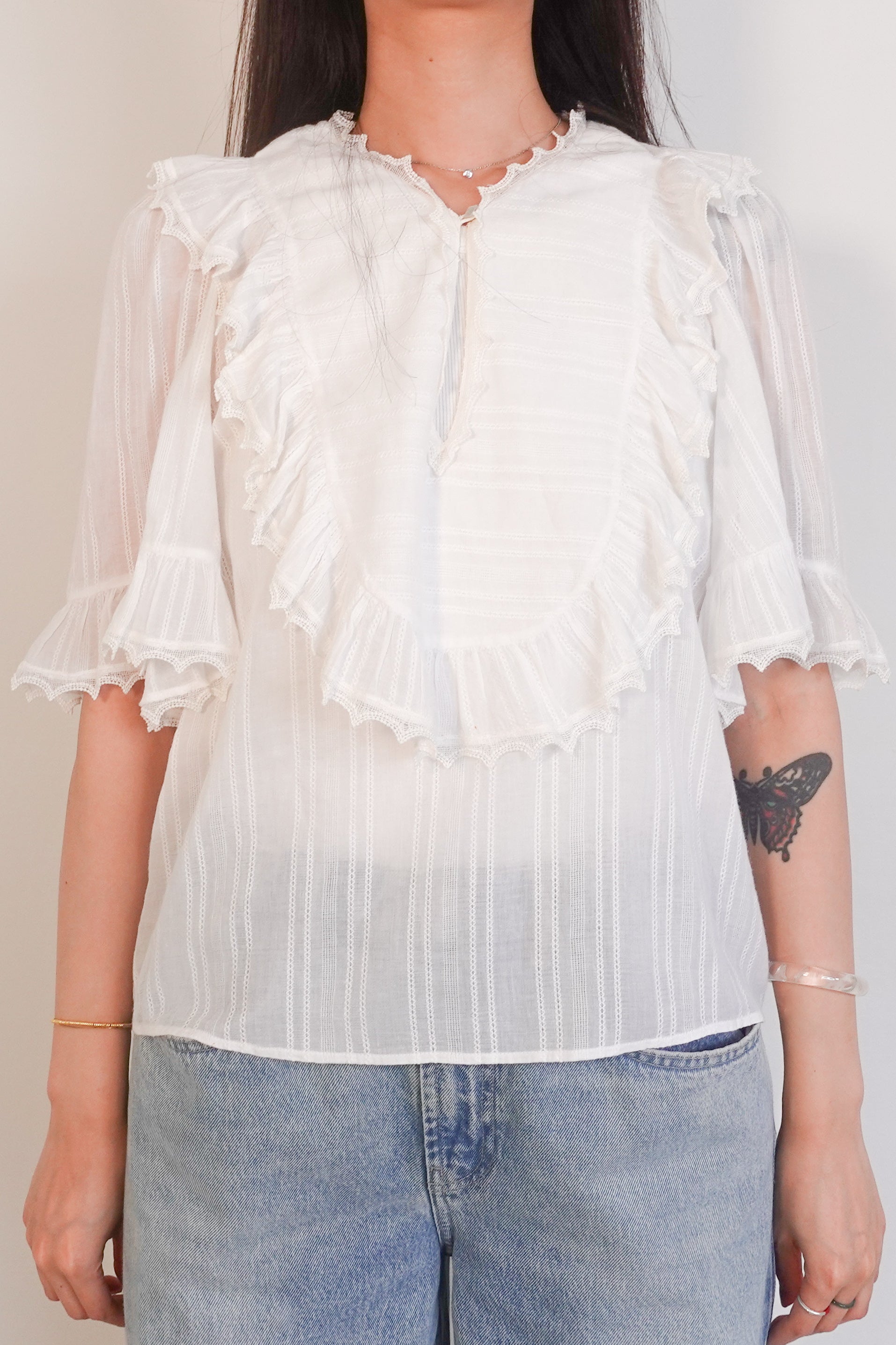 White lace blouse