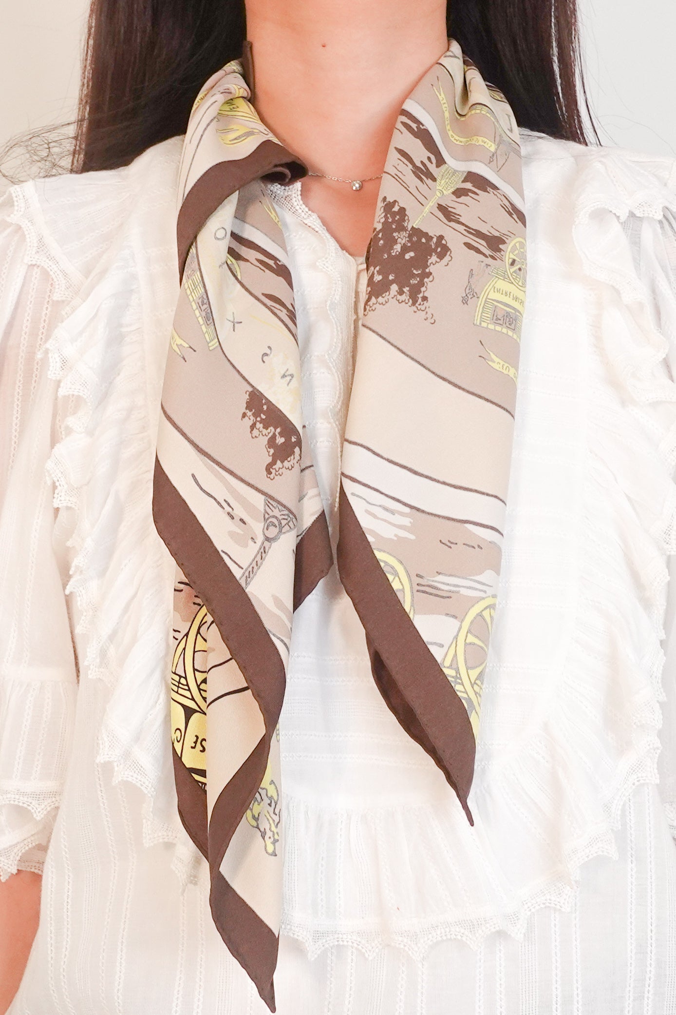 Jeu Des Omnibus silk scarf RRP £350