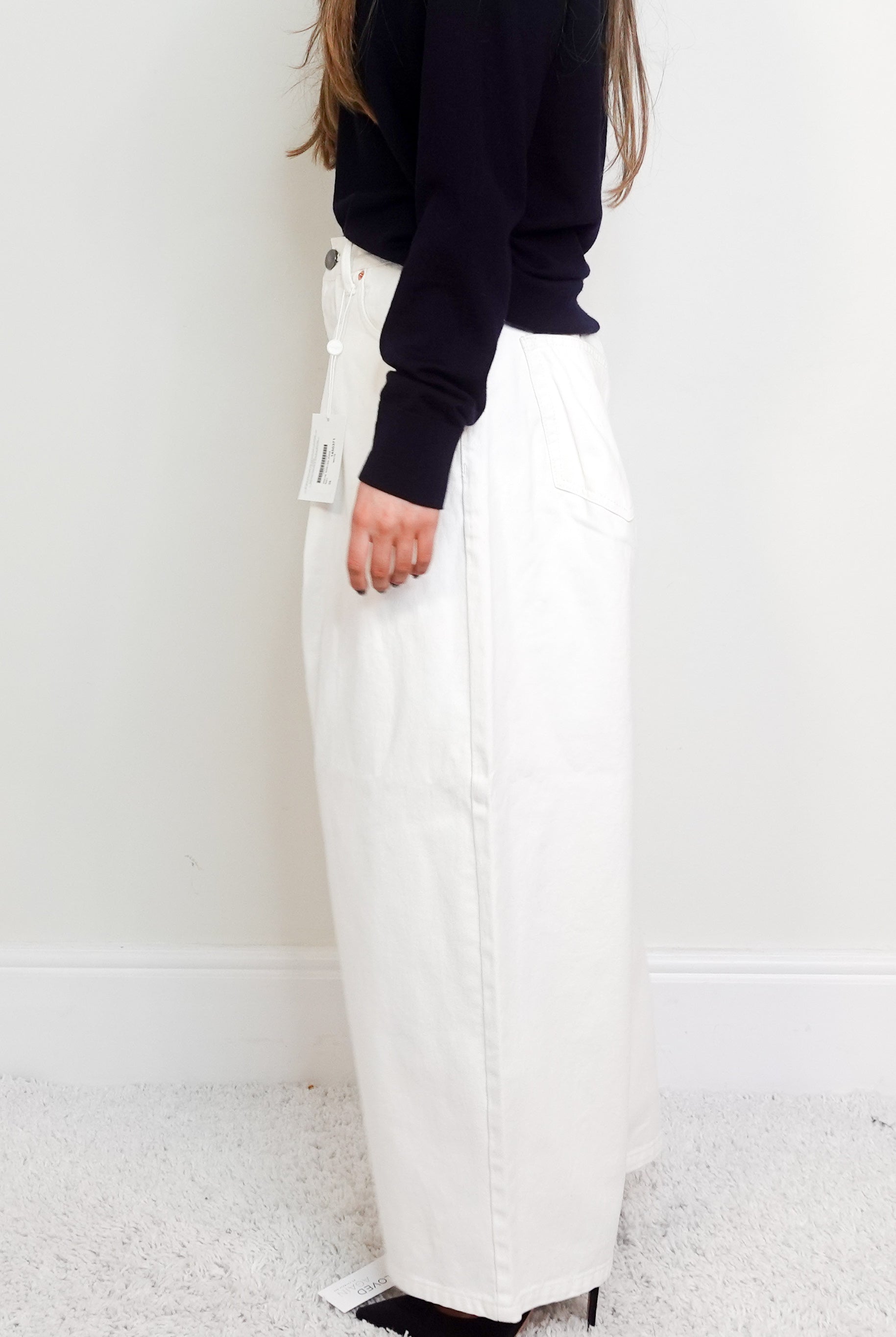 NEW White Wide Leg jeans RRP £250-FINAL SALE