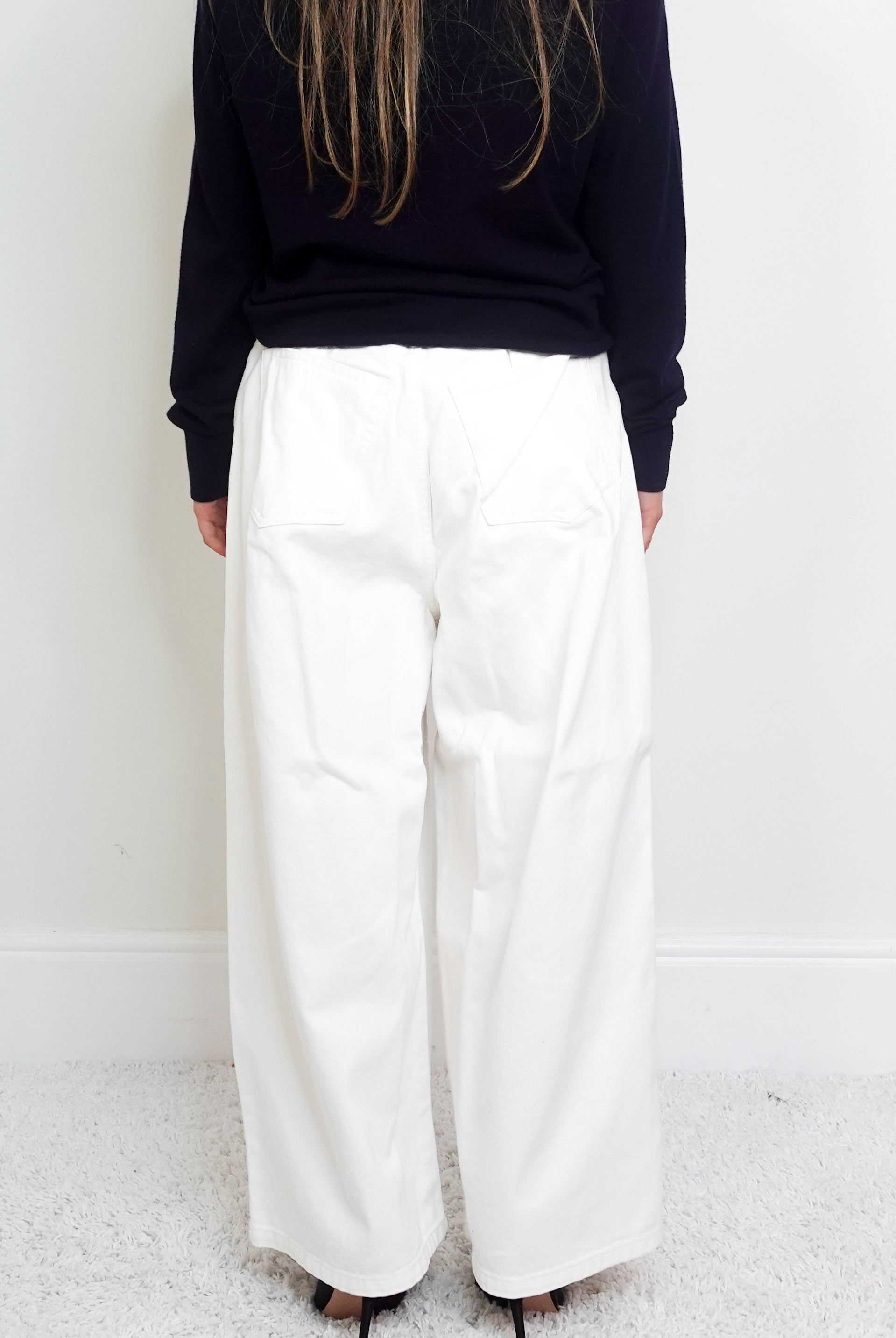 NEW White Wide Leg jeans RRP £250-FINAL SALE