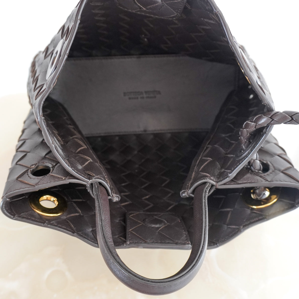 Bottega Veneta Small Andiamo Bag in Fondant (RRP £3650) | Authentic Preloved