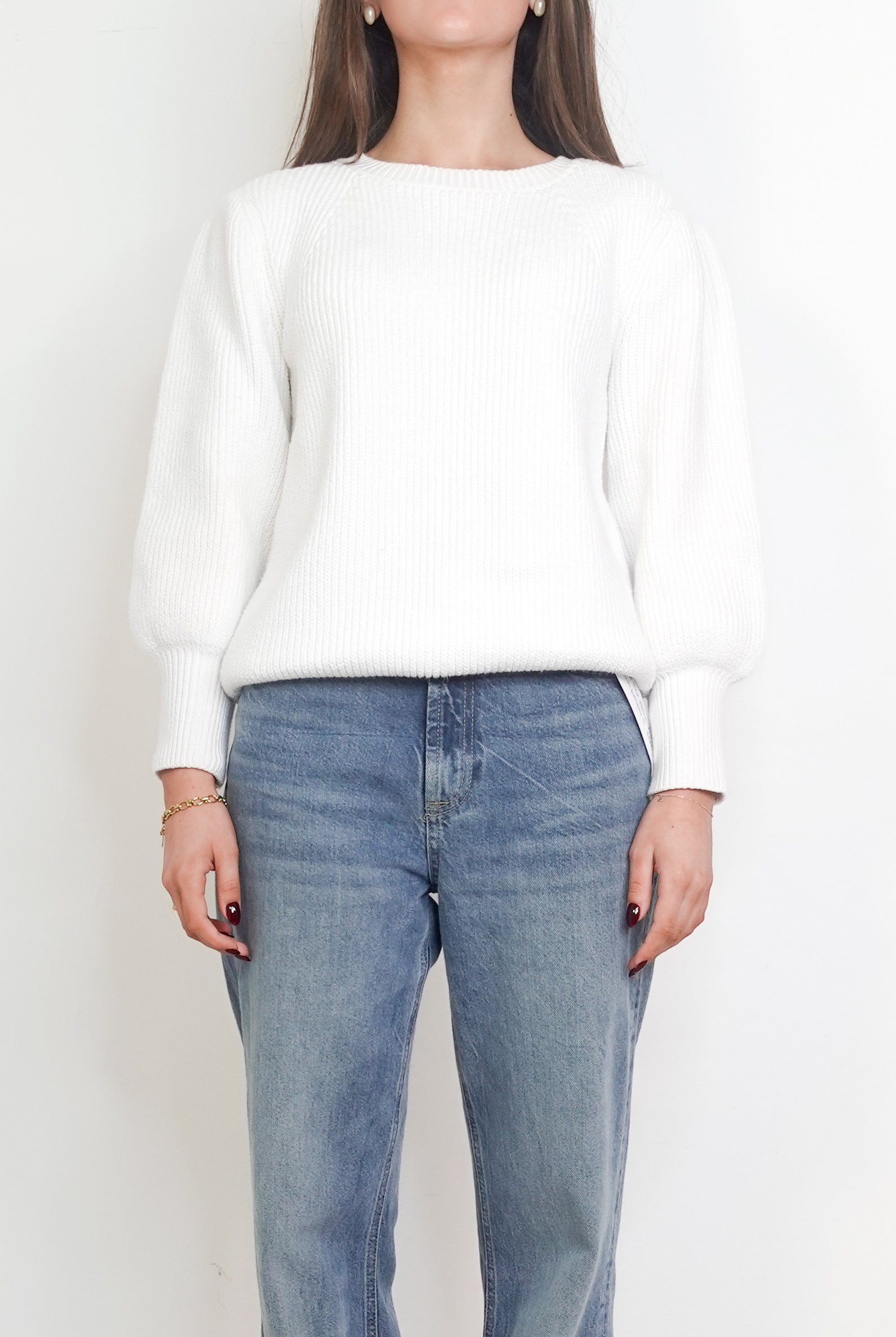 White Cotton Jumper RRP £150