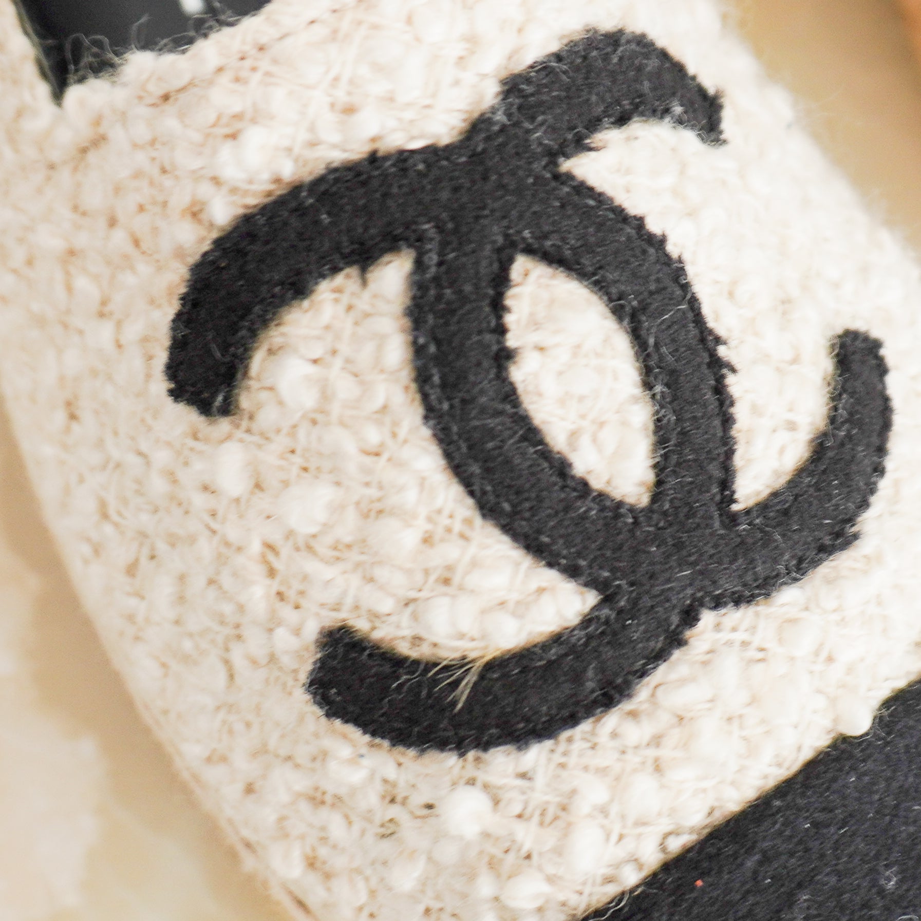 Chanel CC Cream Boucle Espadrilles (RRP £730) | Authentic Preloved