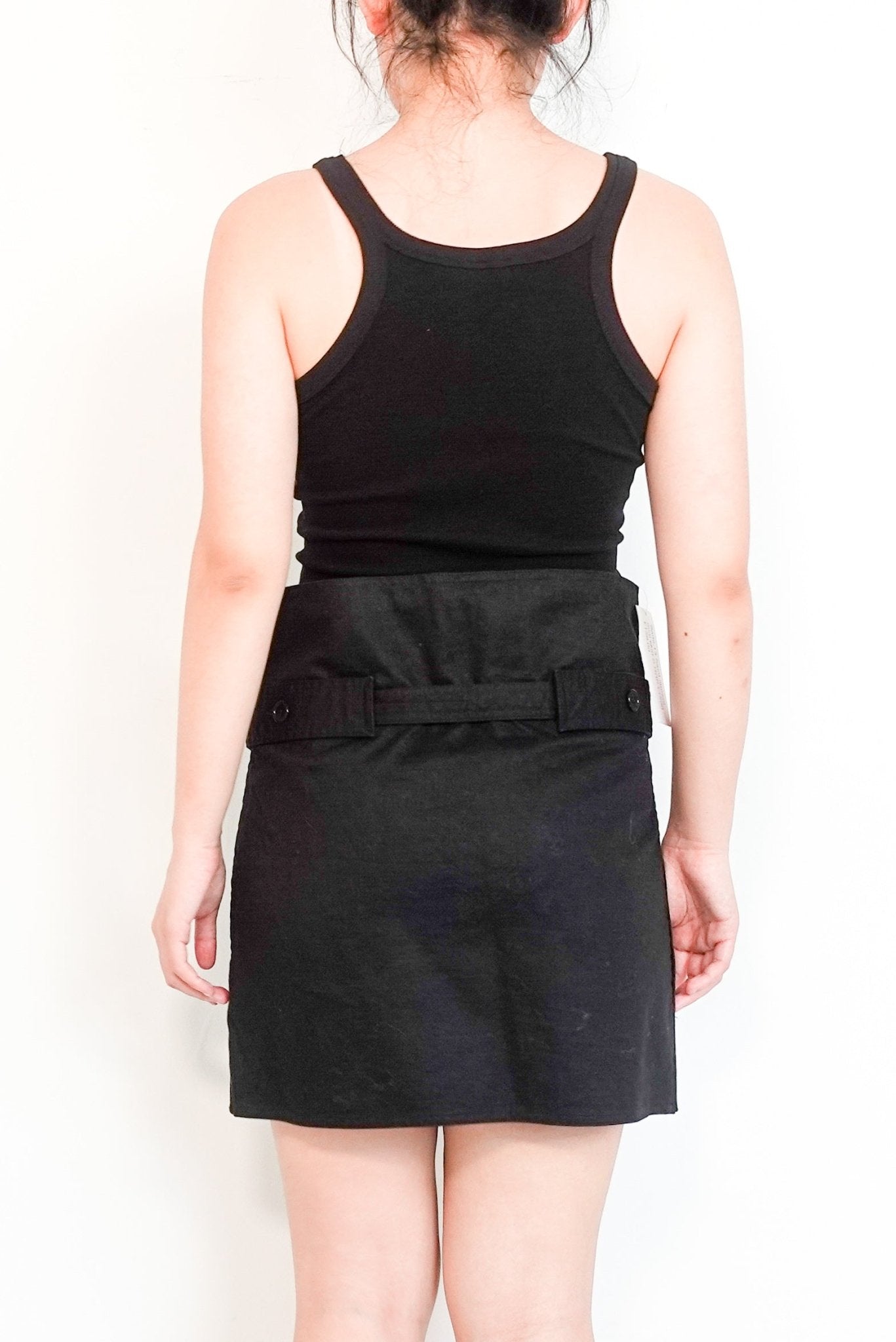 Black belt buckle mini skirt RRP £1.5k - Reloved Again