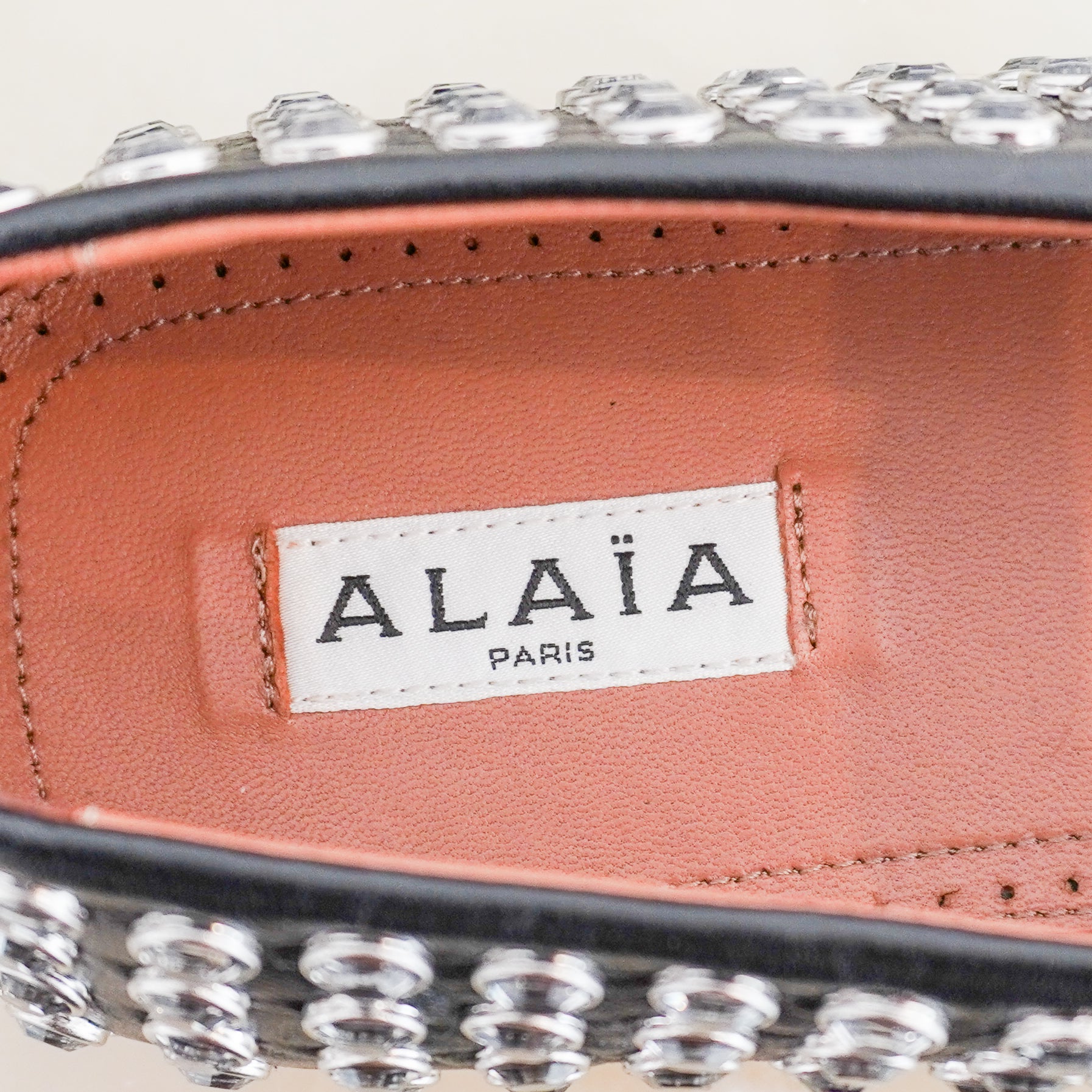 ALAIA Strass Ballet Flats in Black (RRP £950) | Authentic Preloved