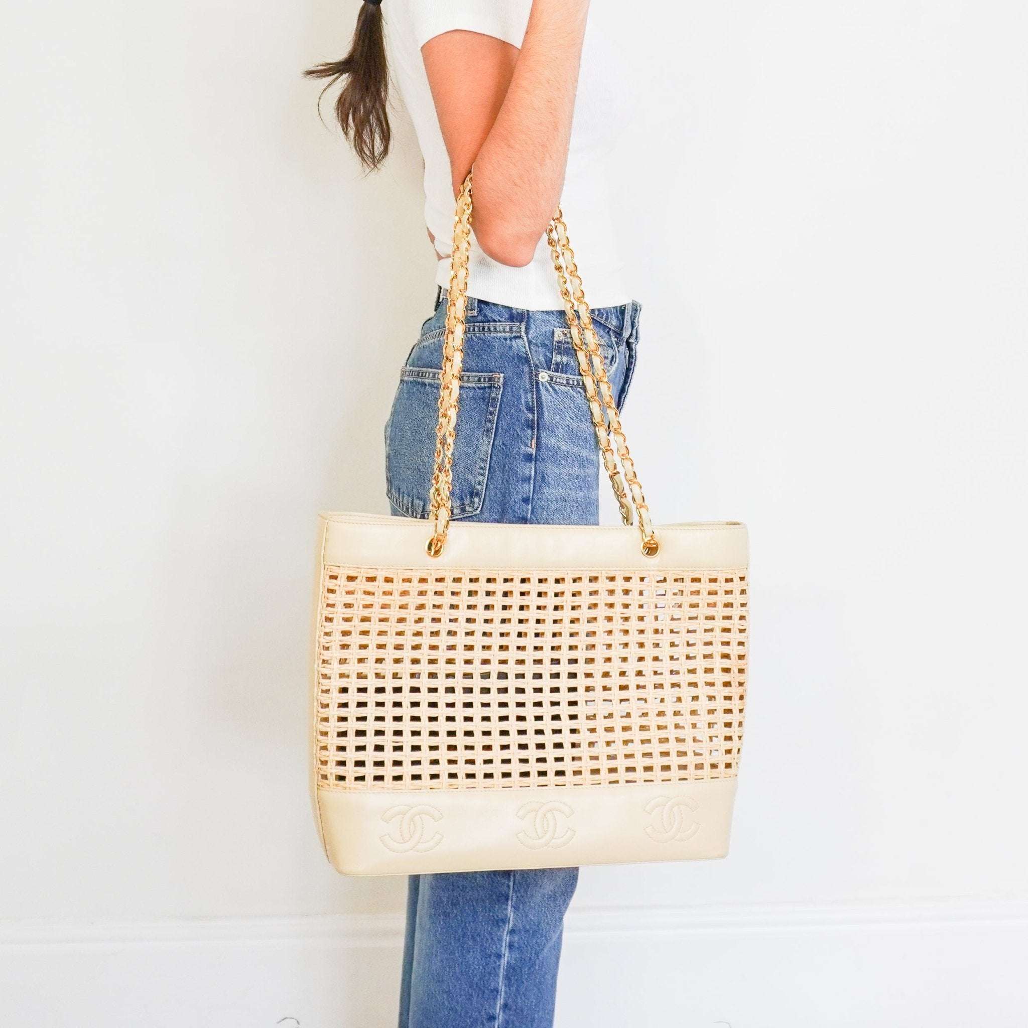Chanel Coco Raffia Tote RRP £11,300 | Authentic Preloved - Reloved Again