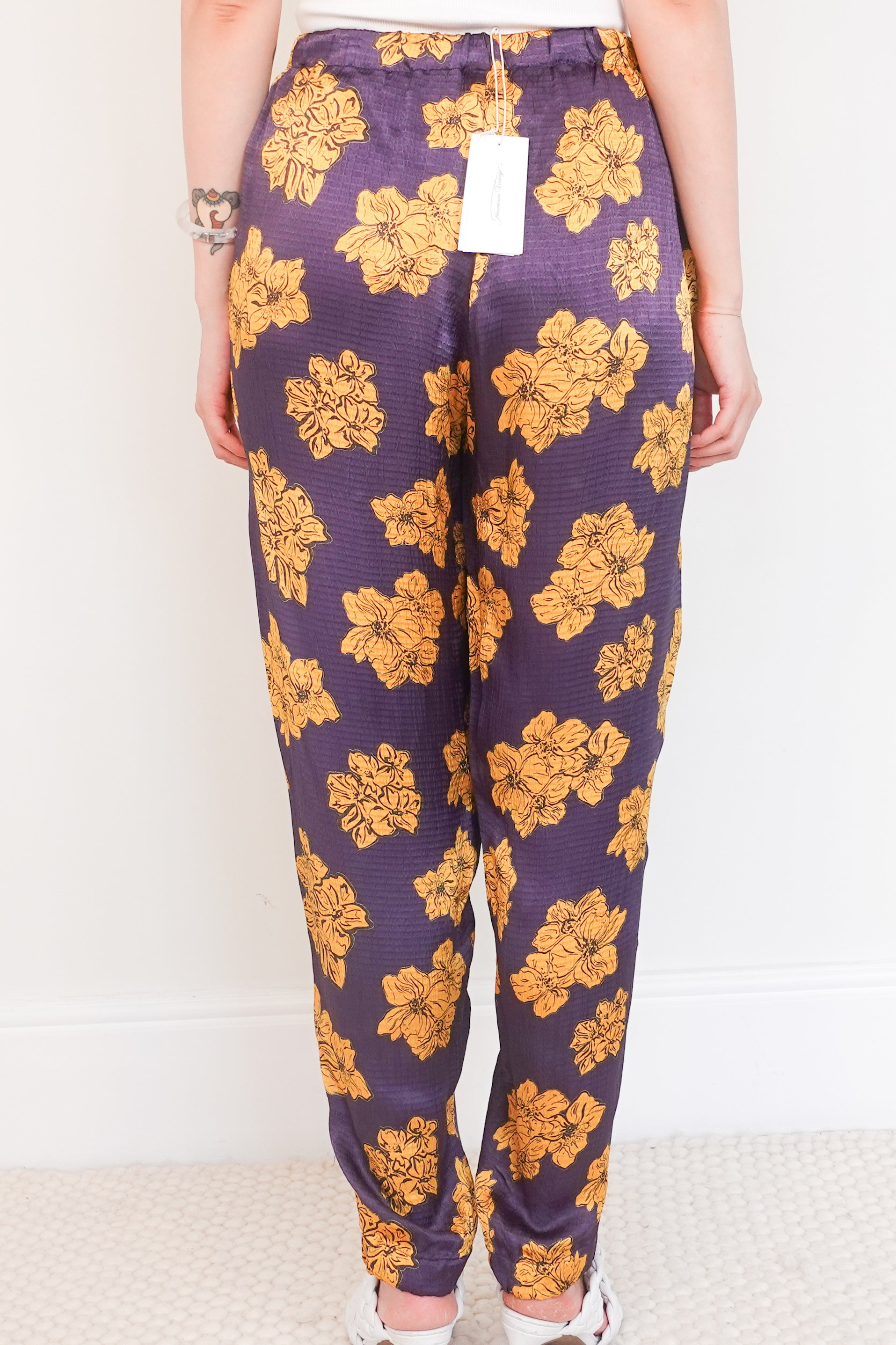 Purple floral Ava trousers RRP £130