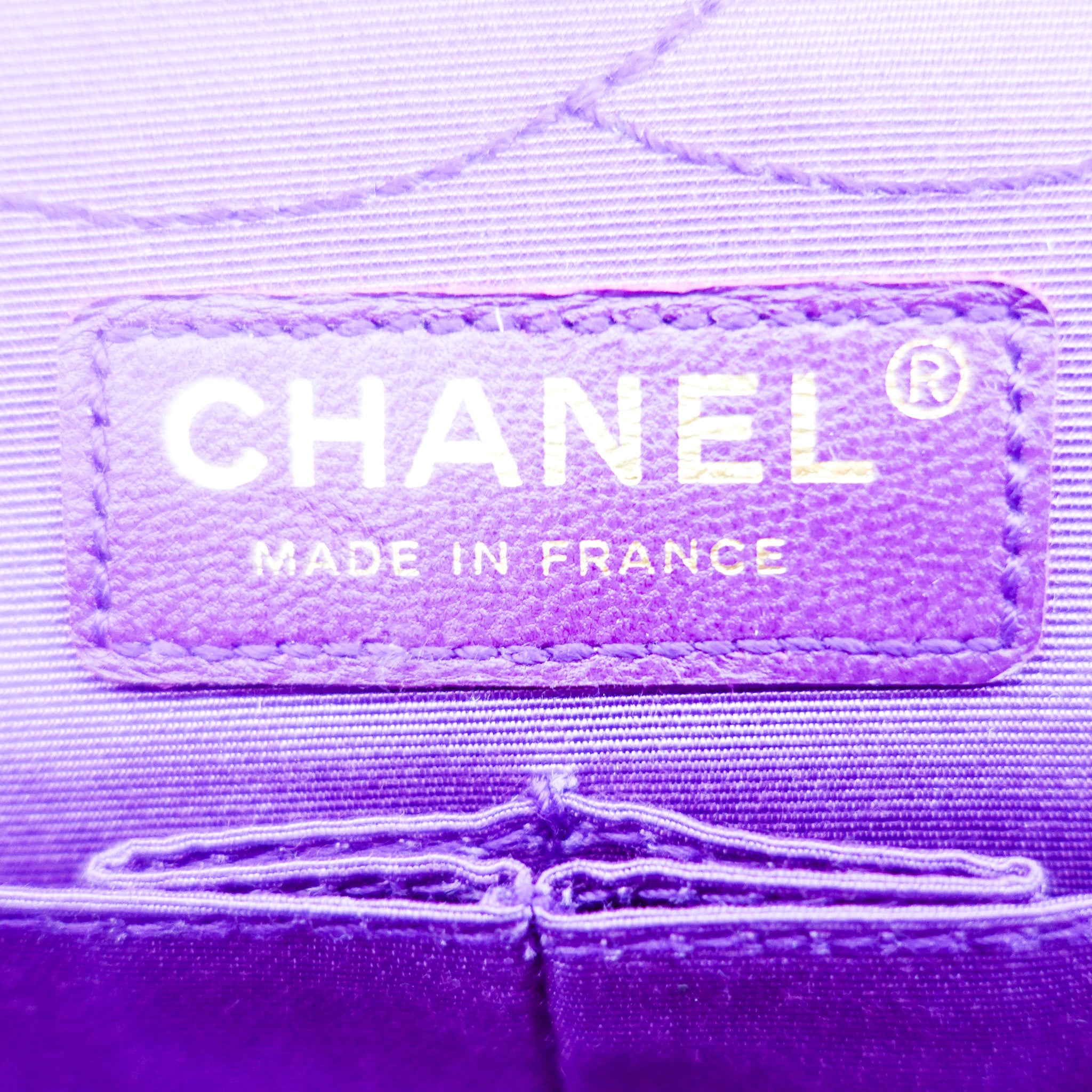 Purple satin reissue 2.55 flap bag RRP £4.5k