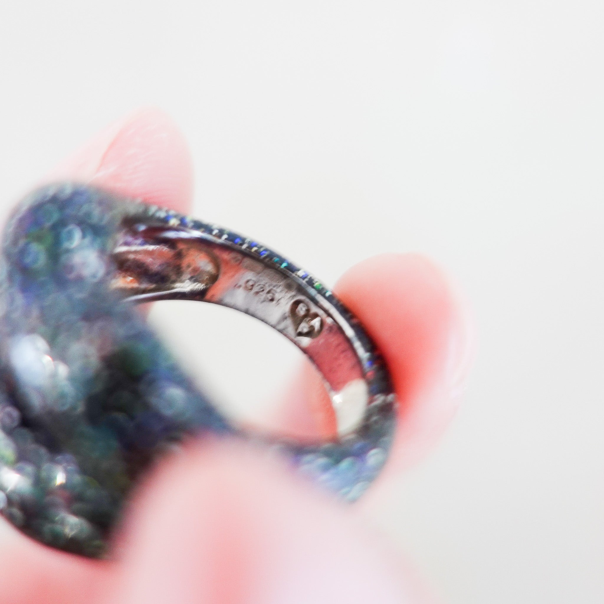 Solange Hotlips Ring Glitter Black RRP £315 | Authentic Preloved