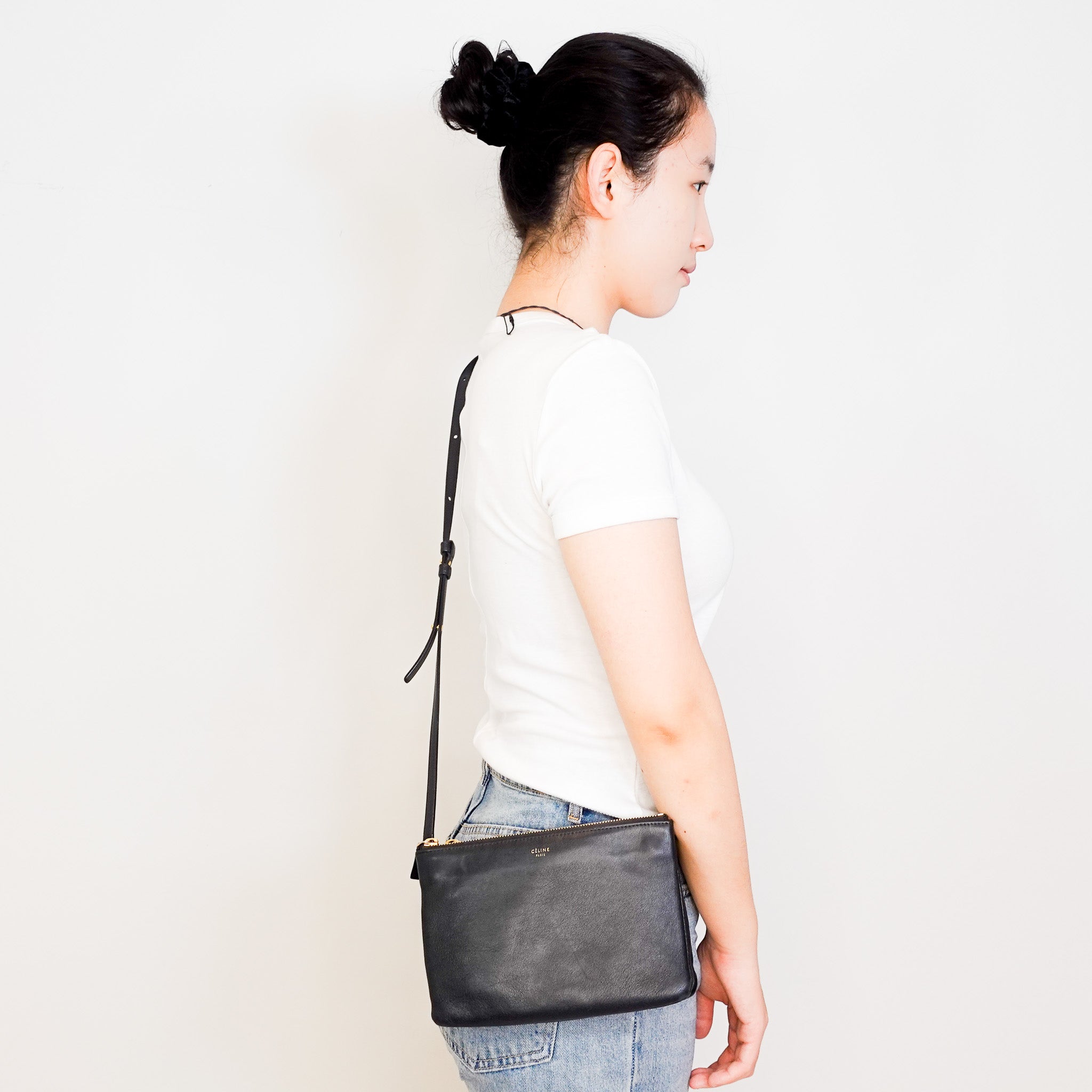 Celine Trio Crossbody Bag in Black RRP £690 | Authentic Preloved