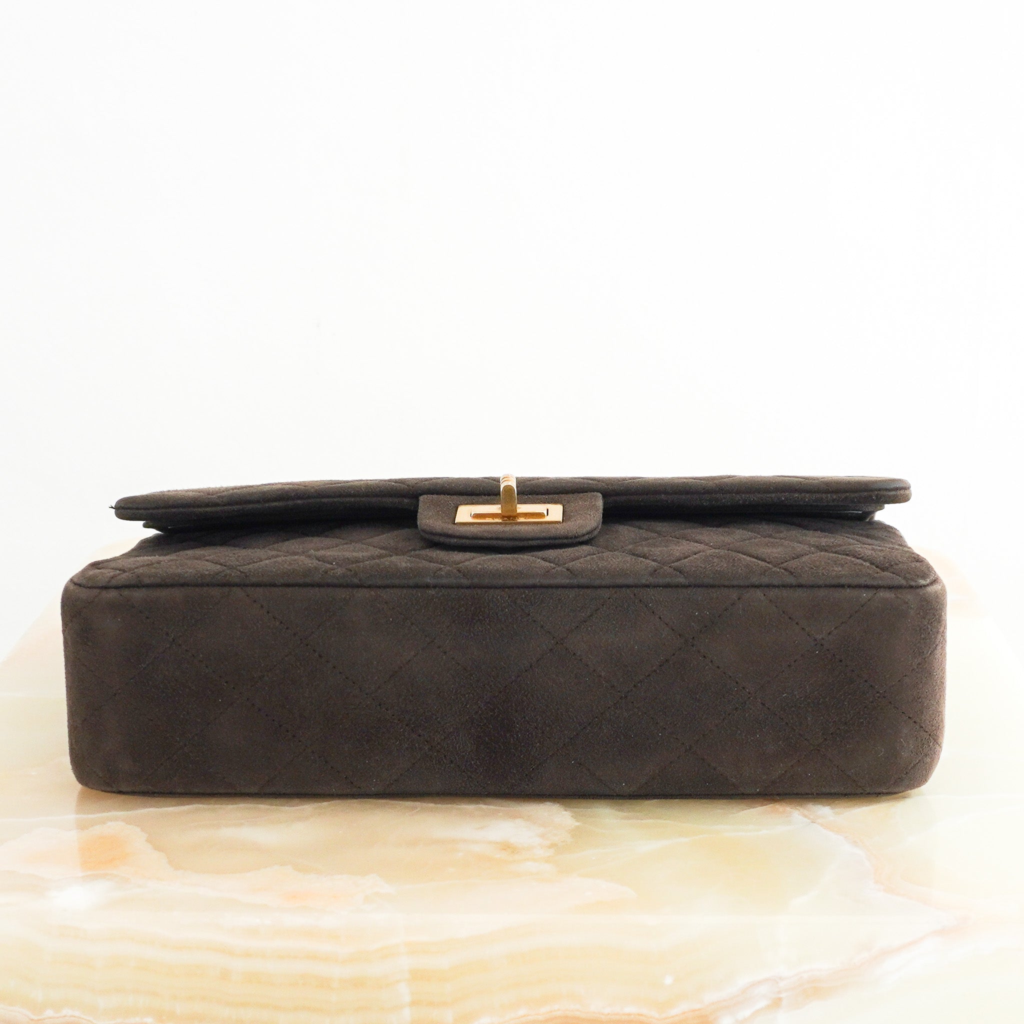 RARE Chanel Vintage 2.55 Double Flap Suede Brown Handbag RRP £8,850 | Authentic Preloved - Reloved Again