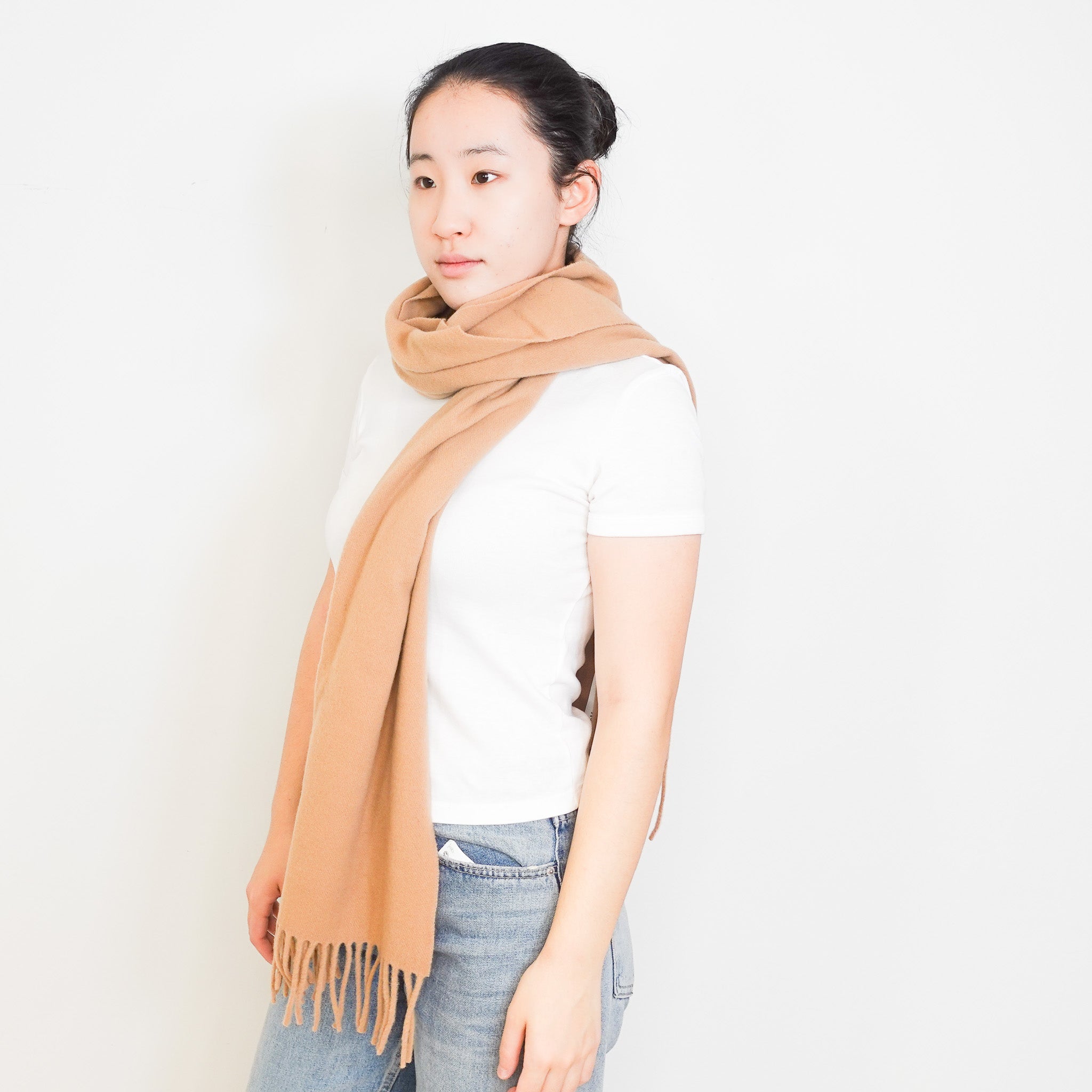 CURRENT SEASON Toteme Camel Wool Scarf RRP £380 | Authentic Preloved