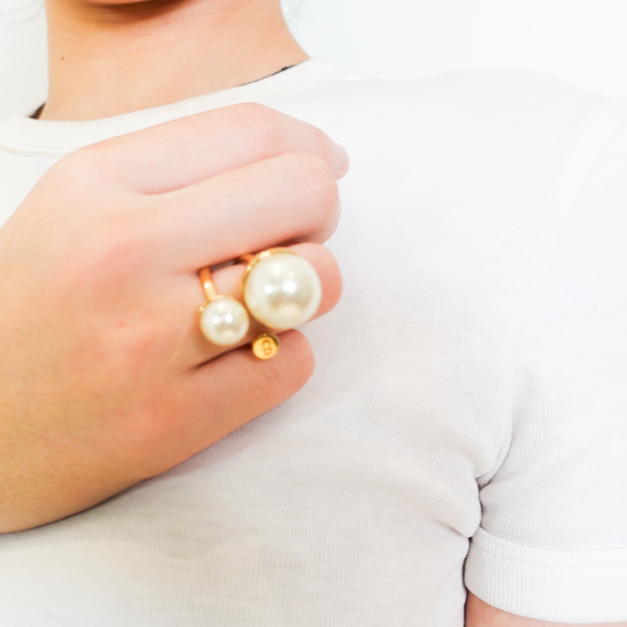 Dior Ultradior Faux Pearl Ring | Authentic Preloved