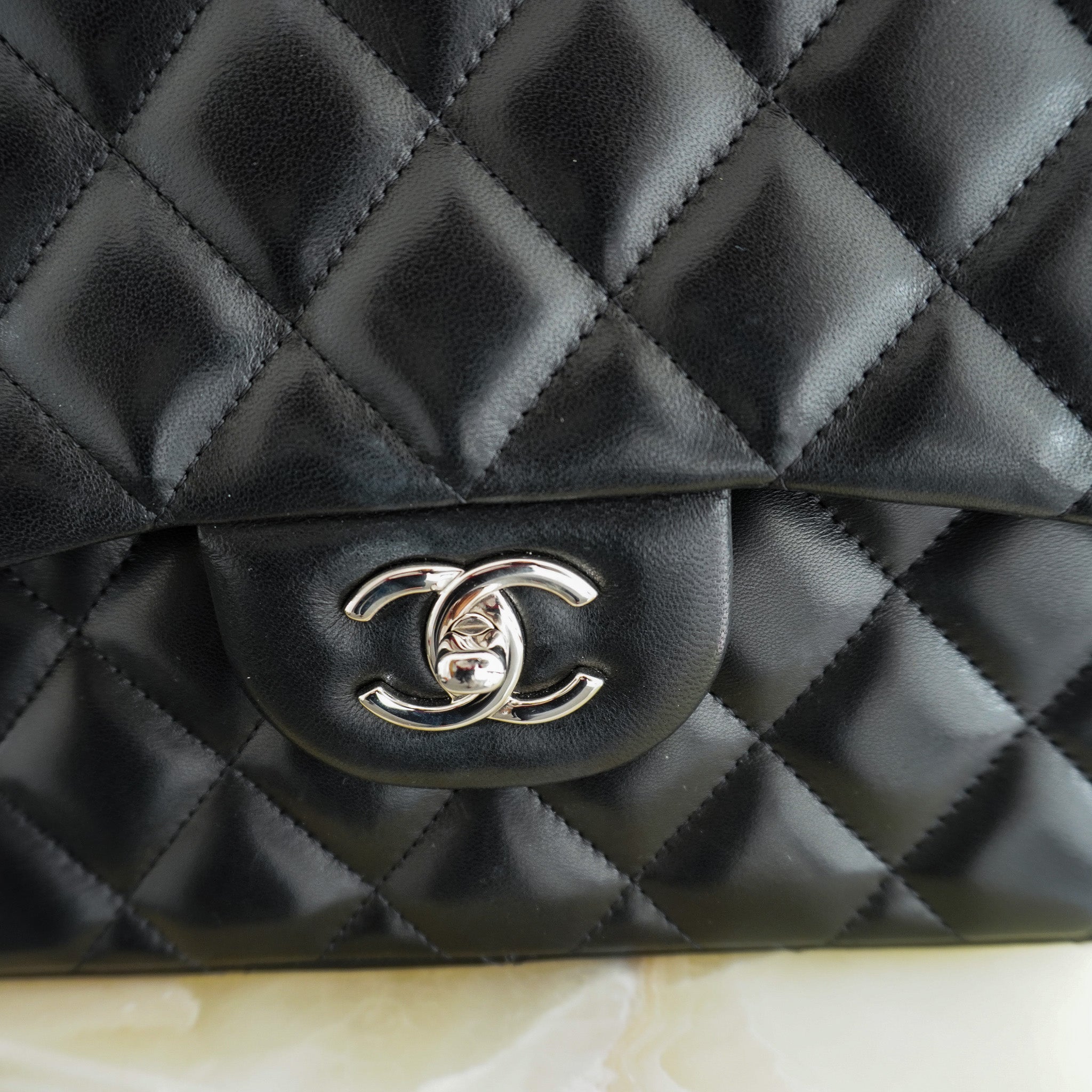 Chanel Jumbo Lambskin Double Flap in Black RRP £10000 | Authentic Preloved - Reloved Again
