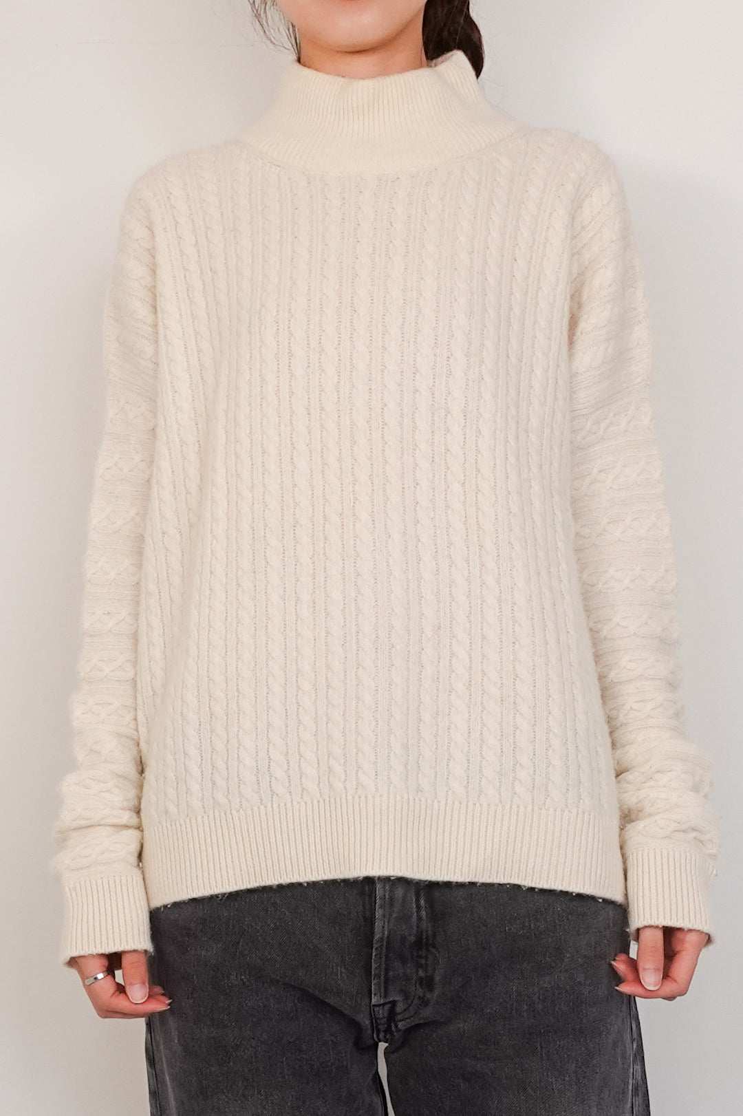 Cream cable knit jumper