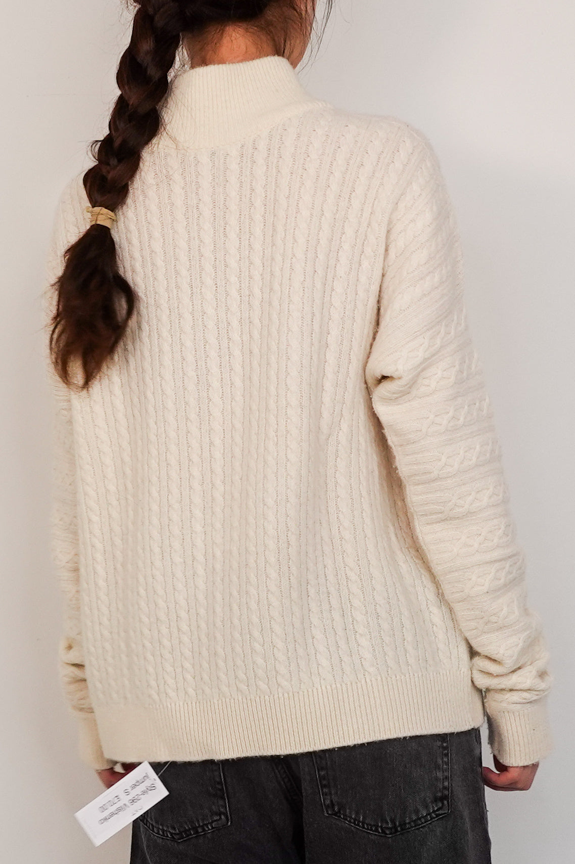 Cream cable knit jumper